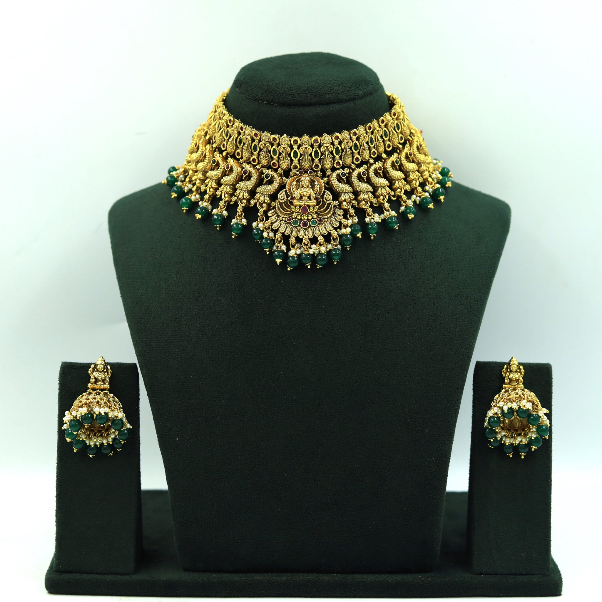 Choker Temple Necklace Set 15565-28