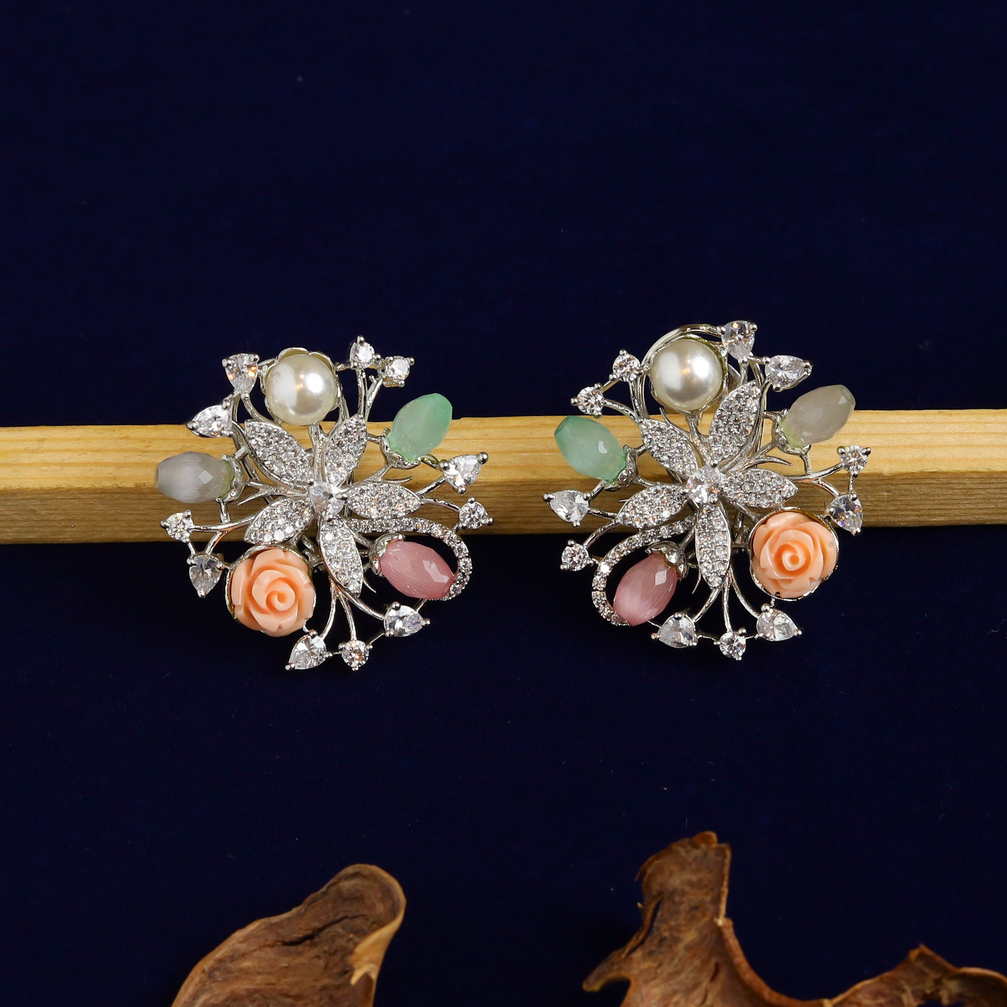 Multi Zircon/AD Earring 17753-4935