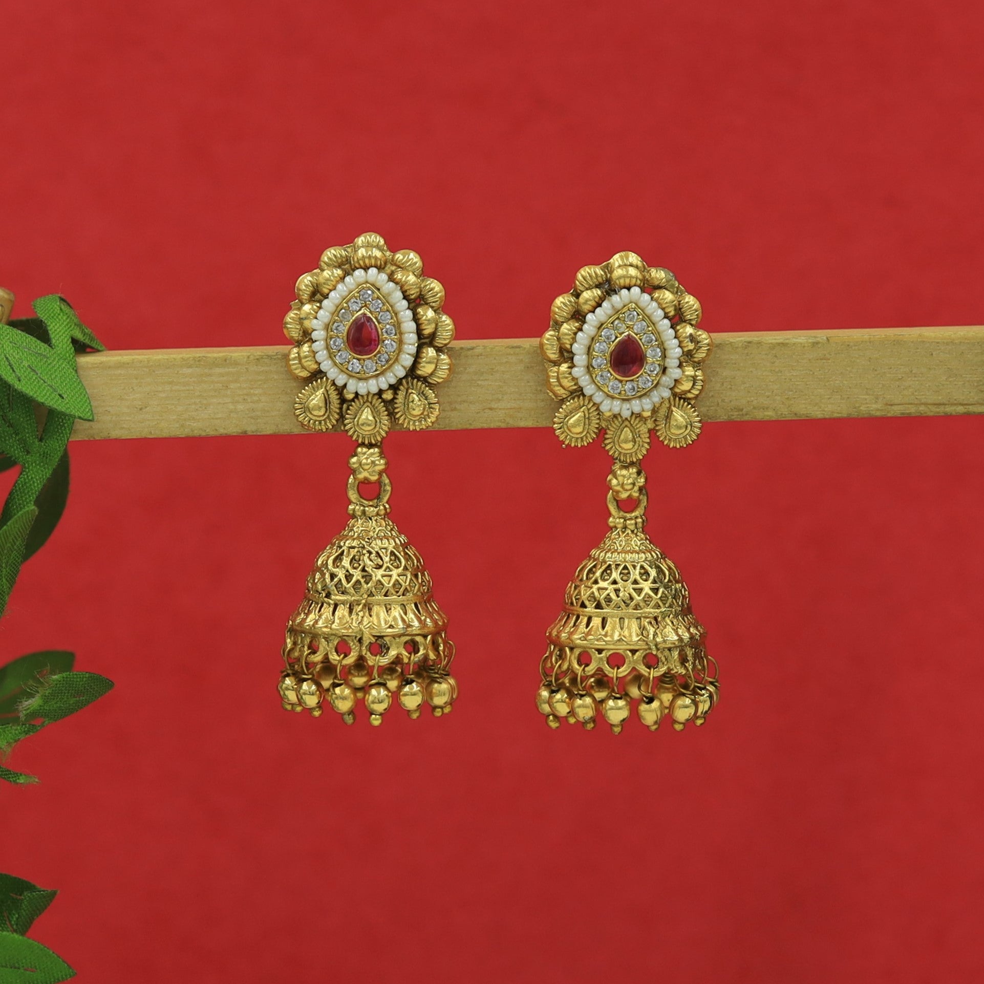 Jhumki Antique Earring 13662-100