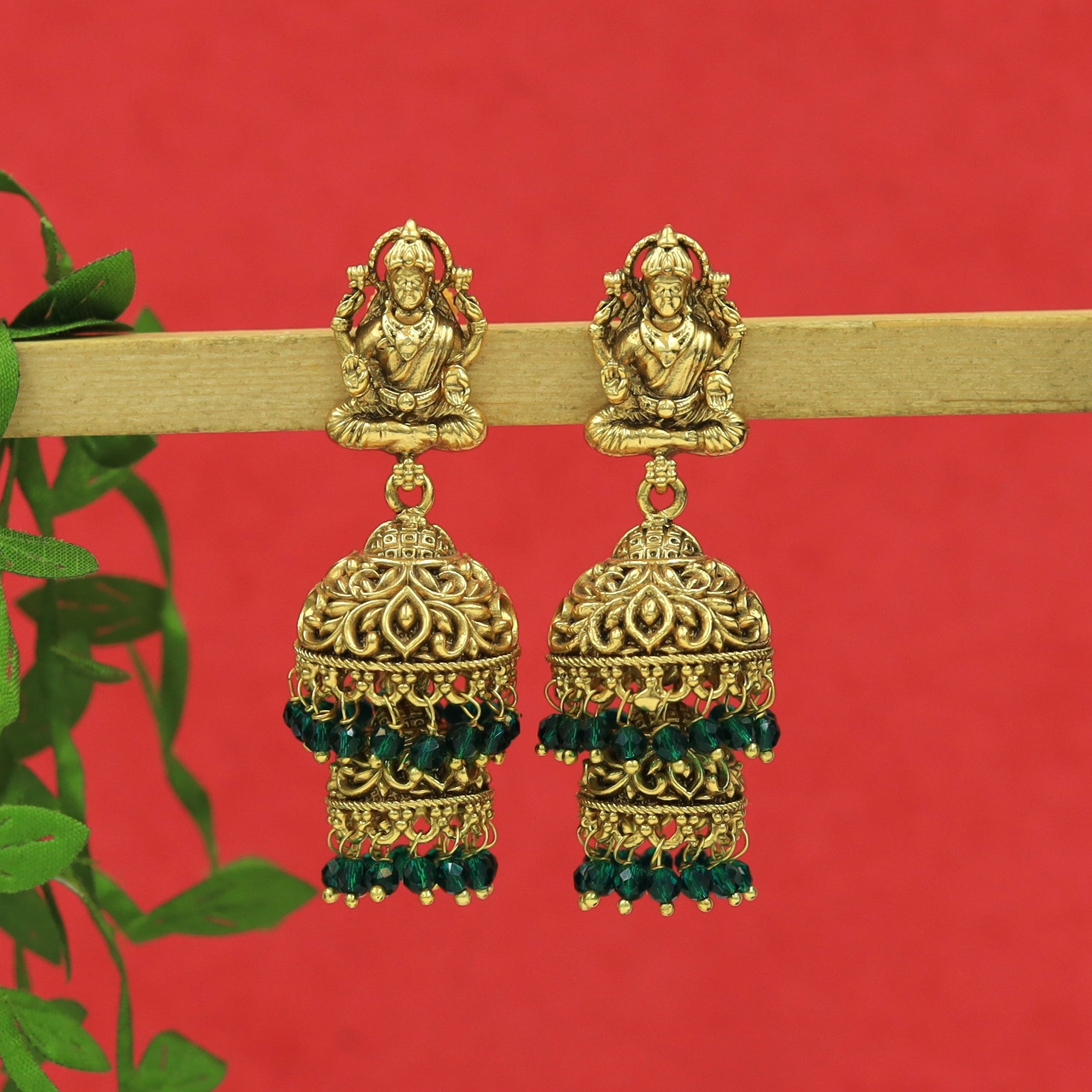 Jhumki Temple Earring 12360-28