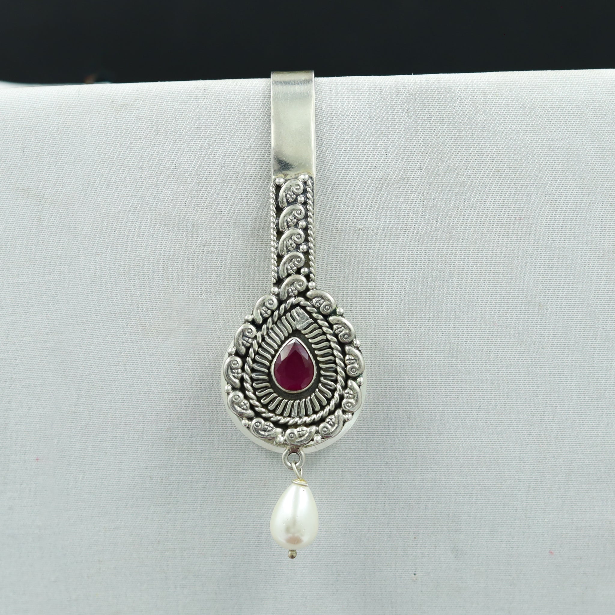 Ruby Silver Key Ring  14141