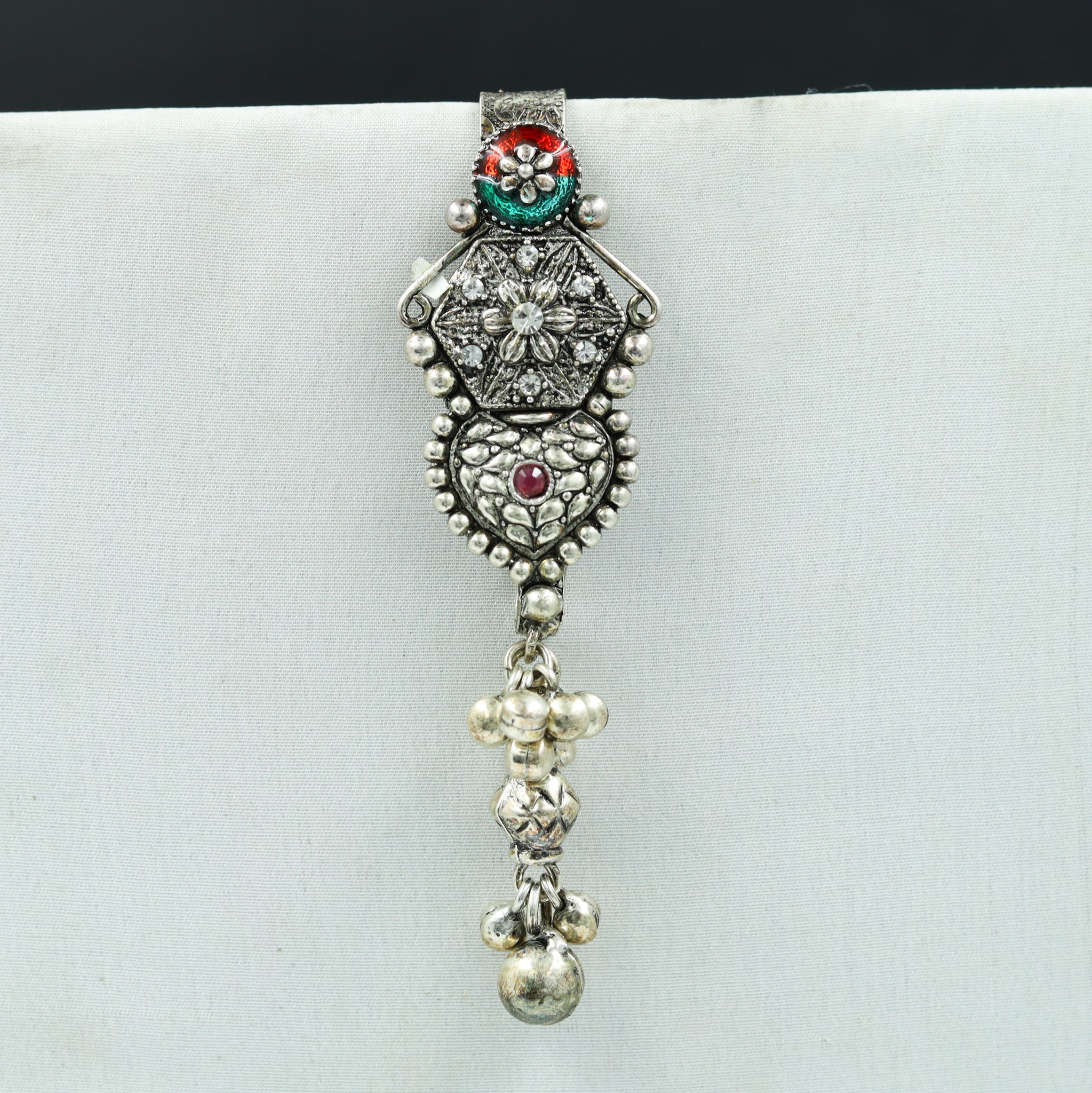 Red Green Silver Key Ring 8523-2416