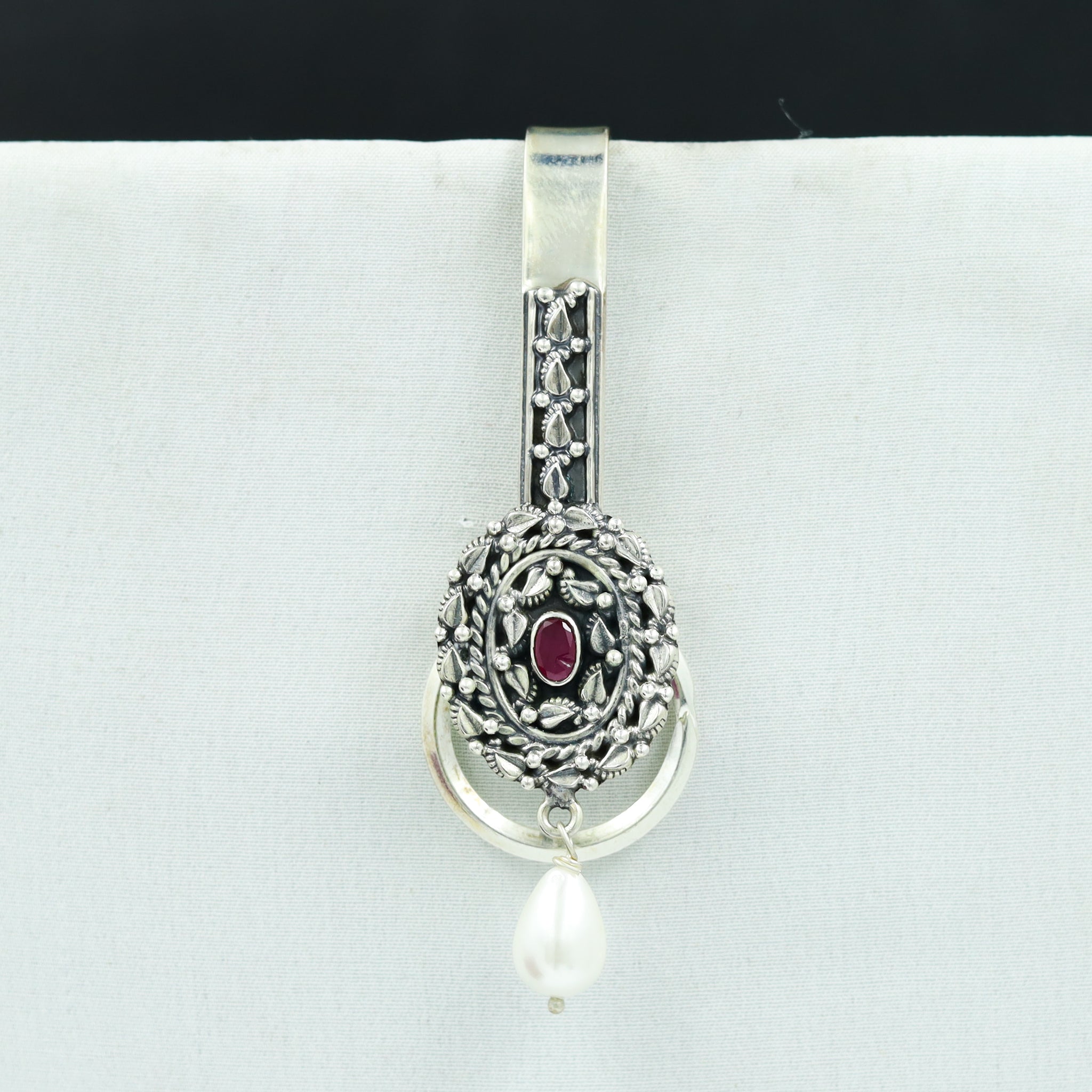 Ruby Silver Key Ring 15020-2165