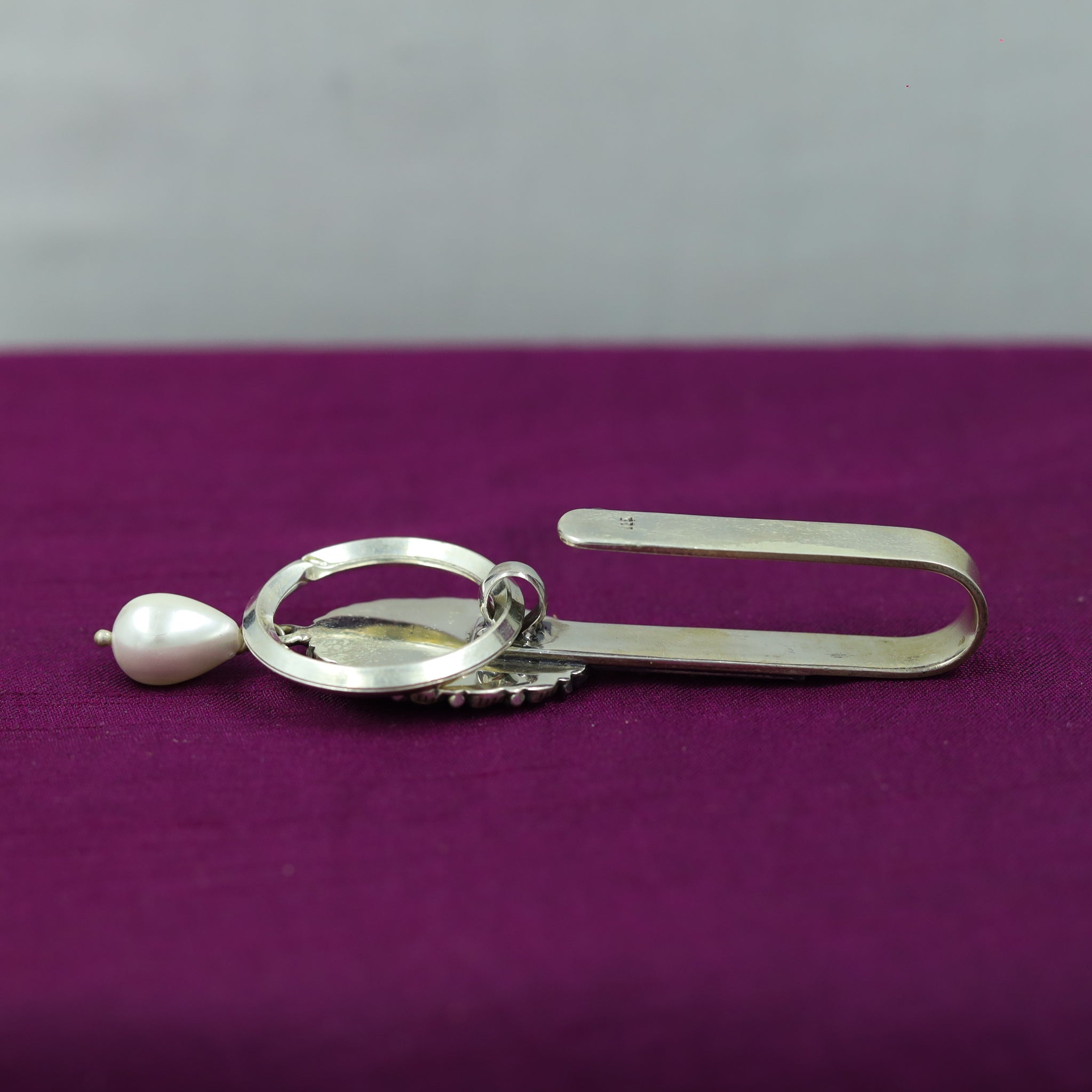 Ruby Silver Key Ring 15020-2165