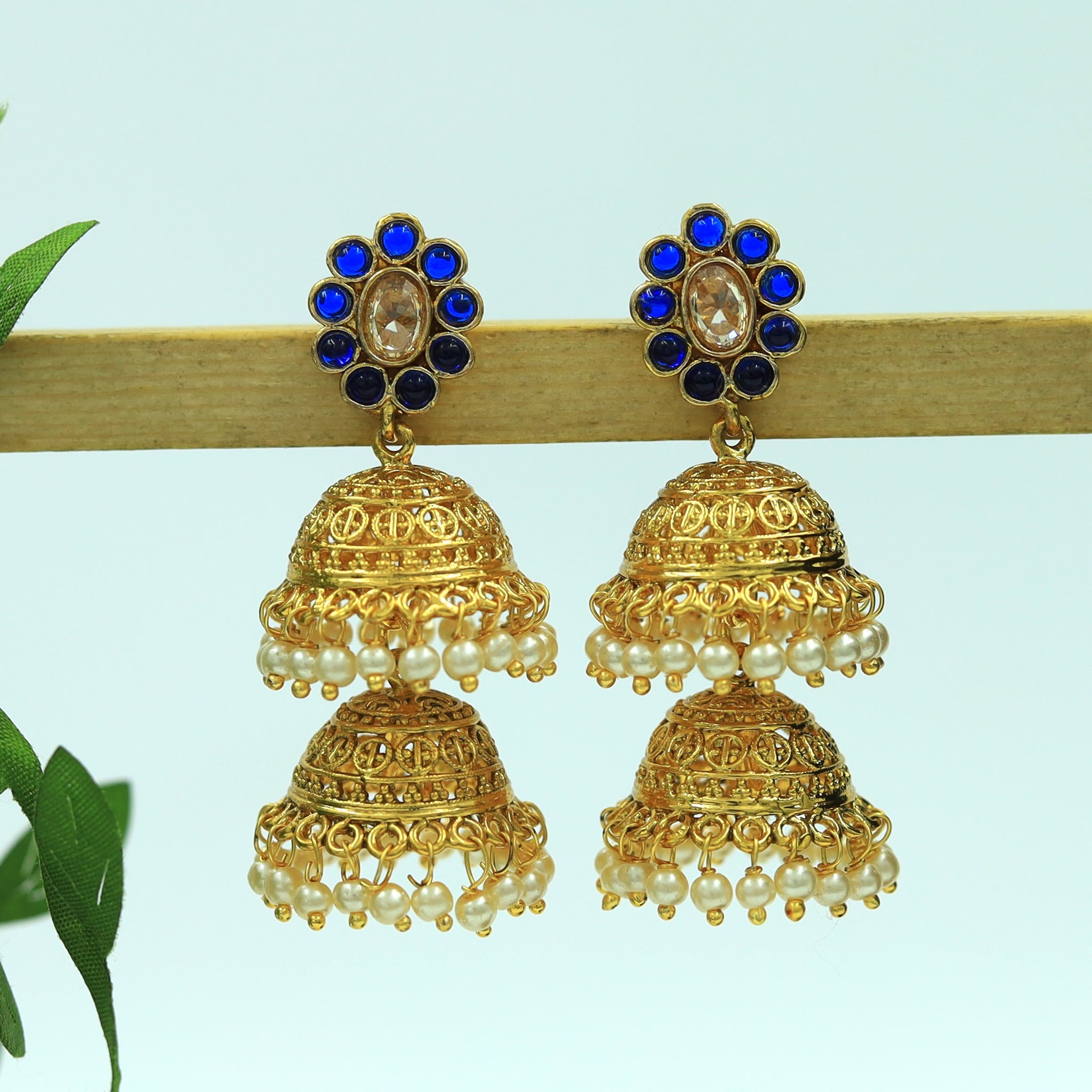 Blue Gold Look Earring 5127-9192