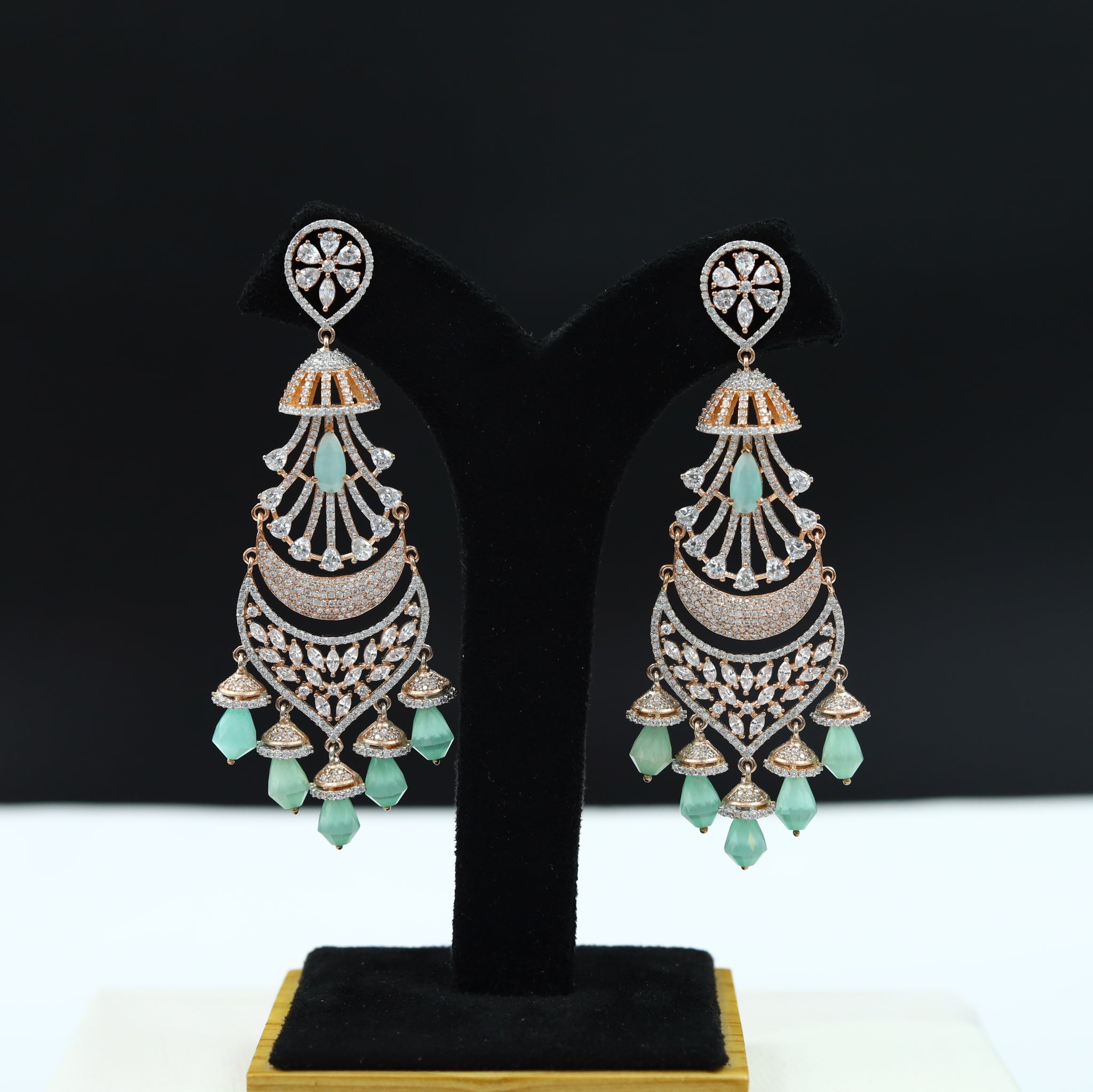 Mint Green Zircon/AD Earring 9792-4090