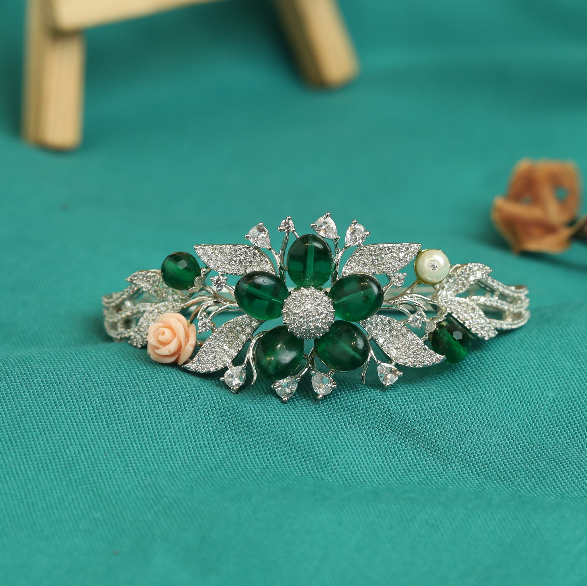 Green AD/Zircon  Bracelet 17806-4988