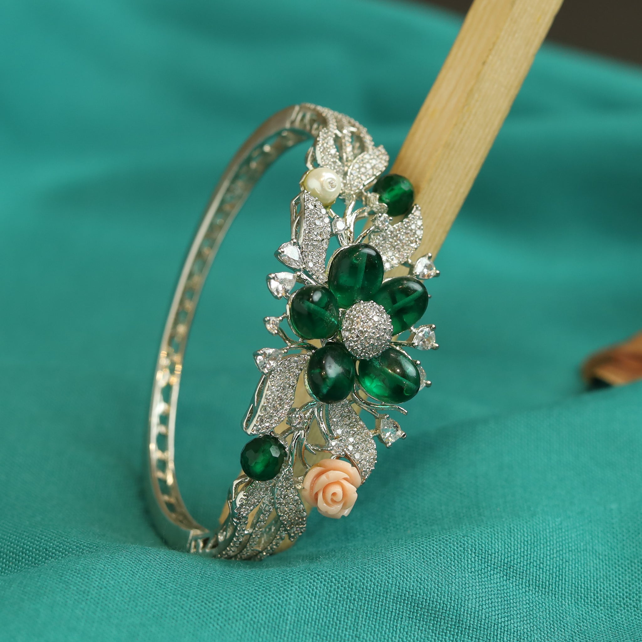 Green AD/Zircon  Bracelet 17806-4988