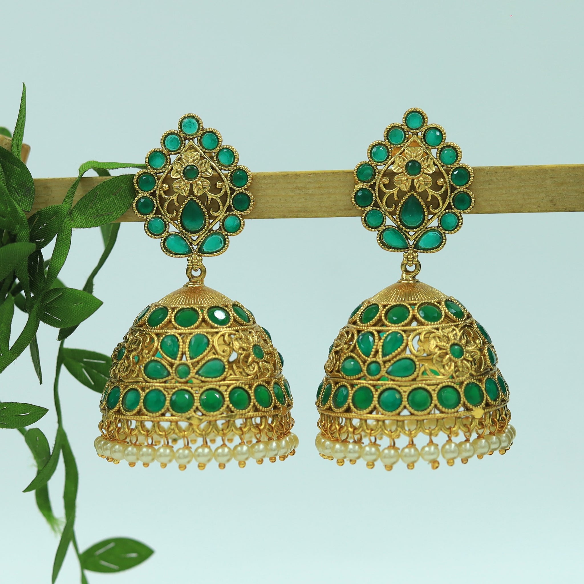 Green Gold Look Earring 9756-4834