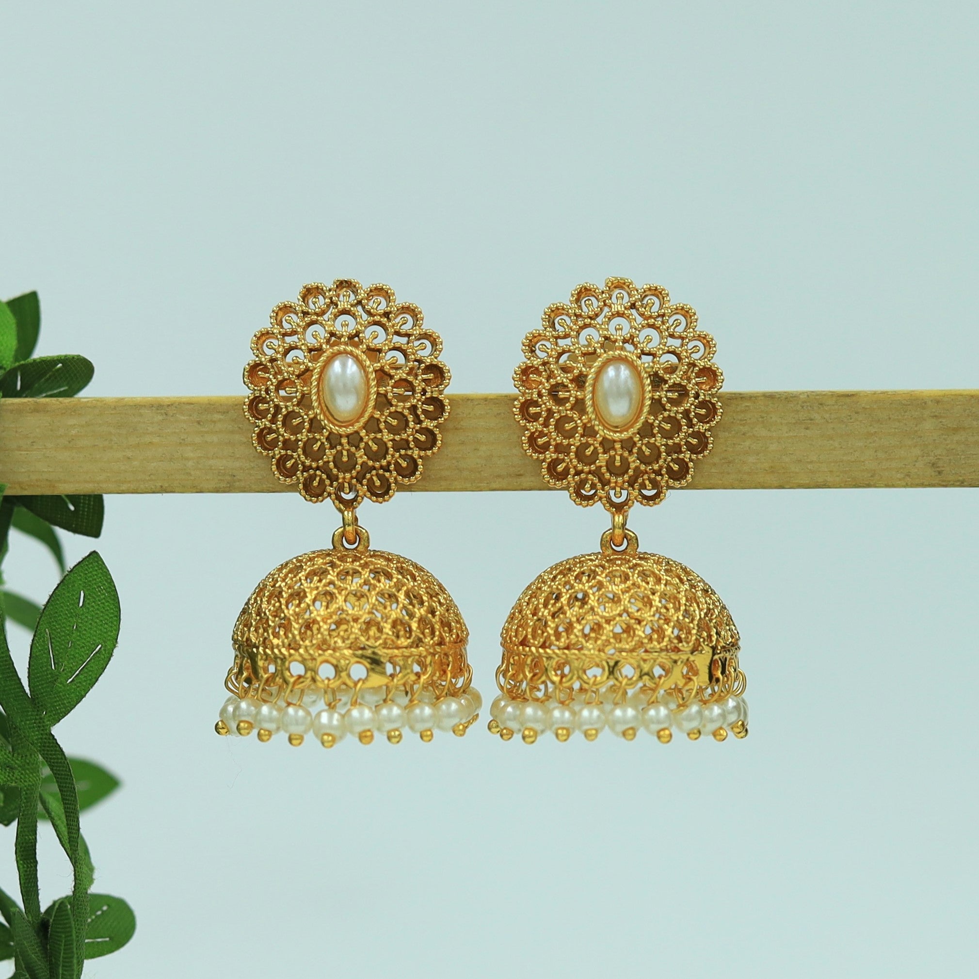 Jhumki Gold Look Earring 4764-33