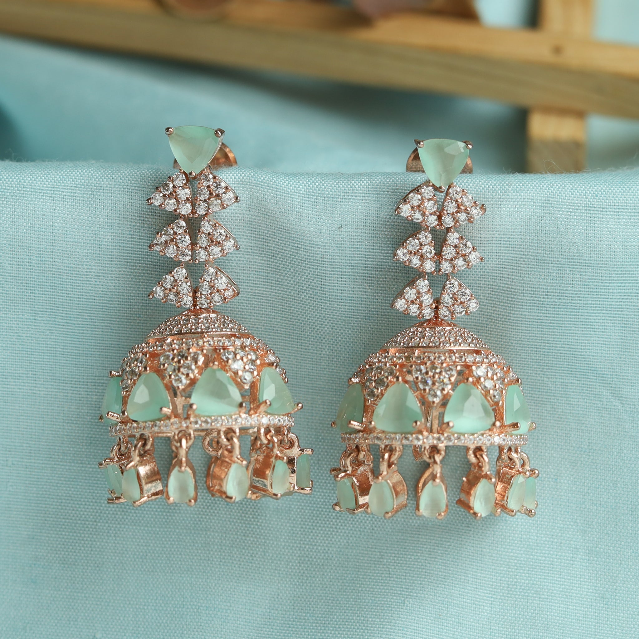 Jhumki Zircon/AD Earring 8330-100