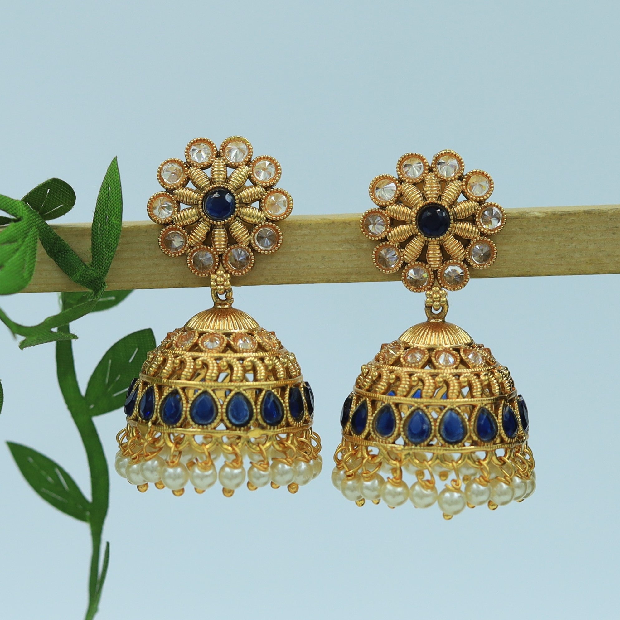 Blue Gold Look Earring 5050-9115