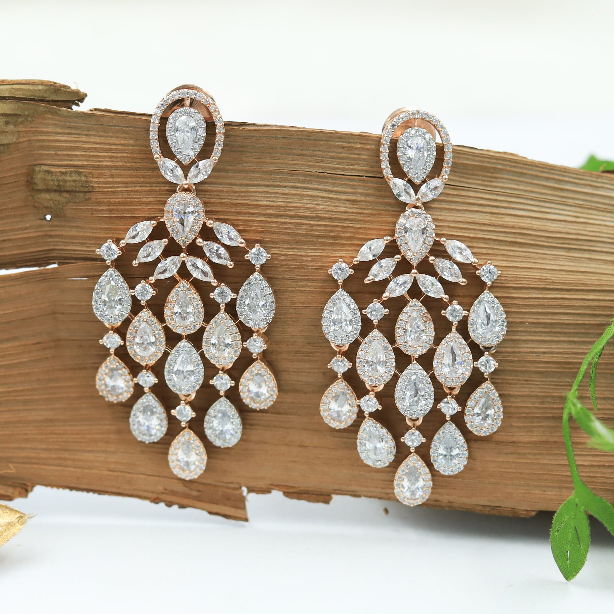 Danglers Zircon/AD Earring 7382-34