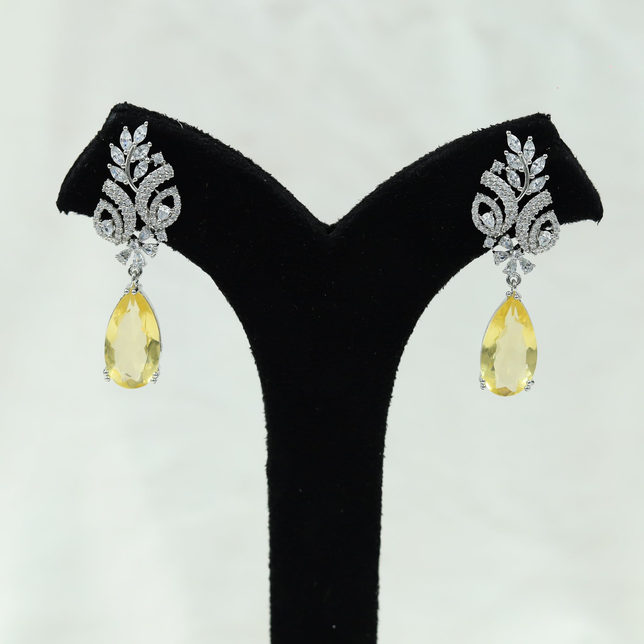 Silver Polish Zircon/AD Earring 6691-69