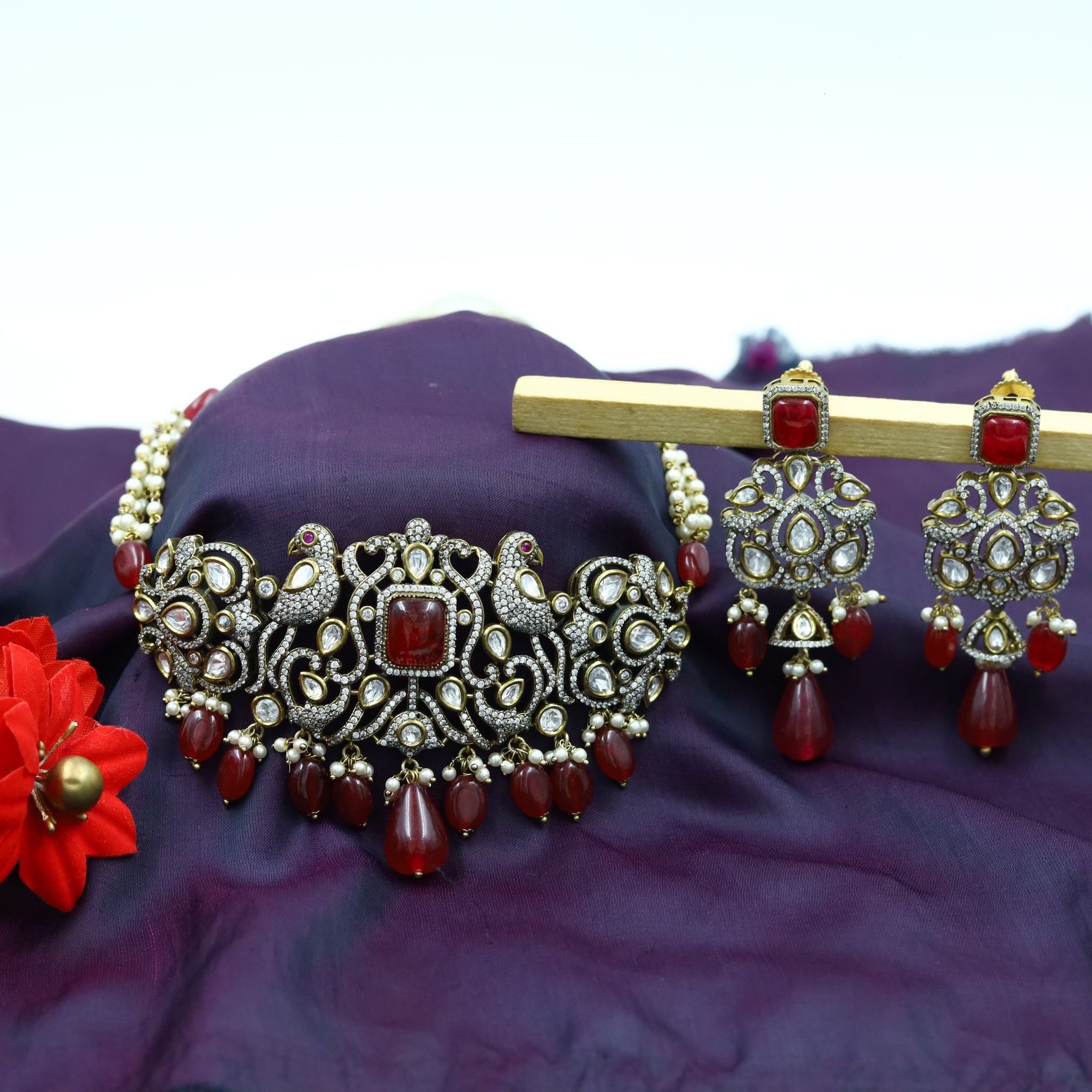 Choker Kundan Necklace Set 15346-69