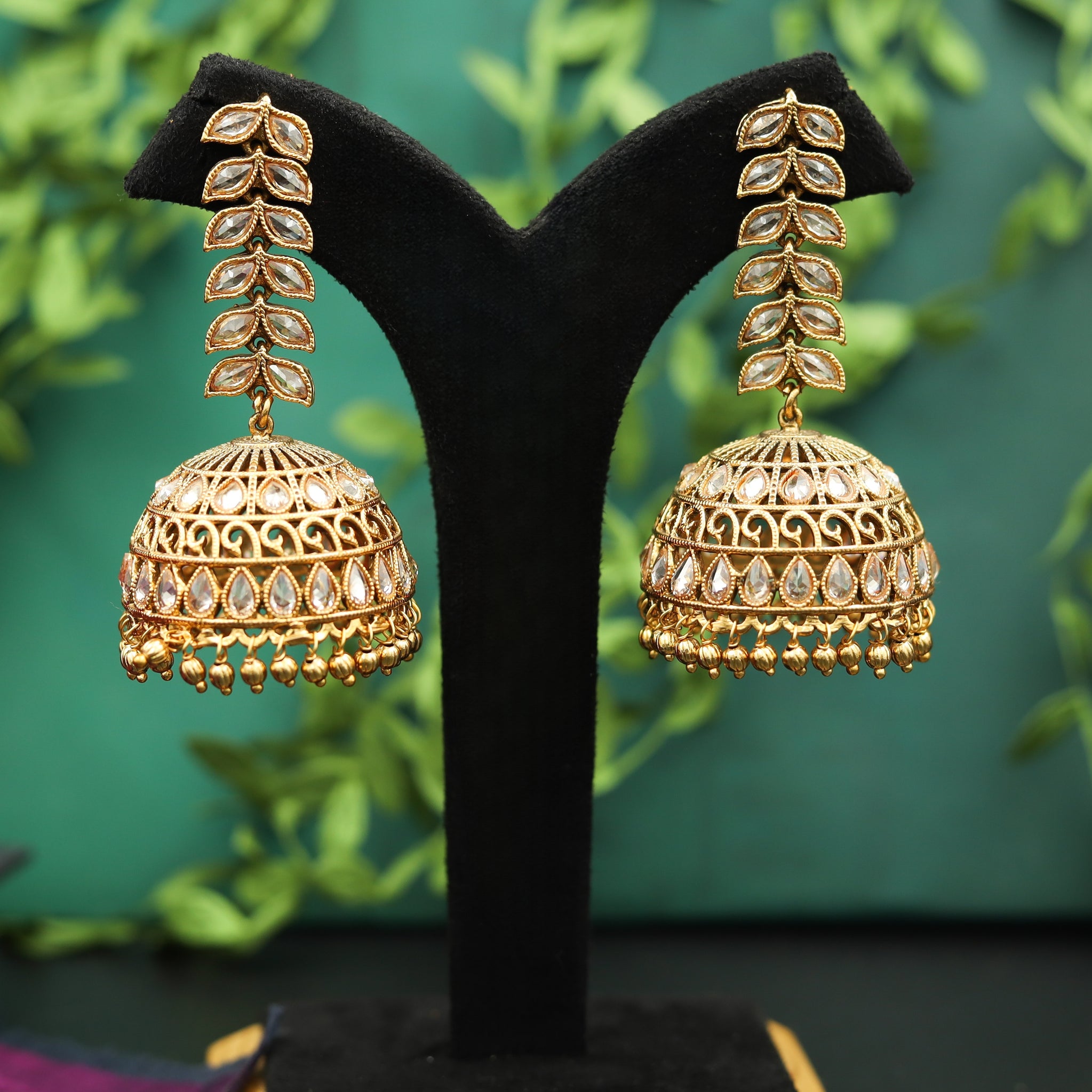 Gold Look Stylish Jhumki 9762-4846