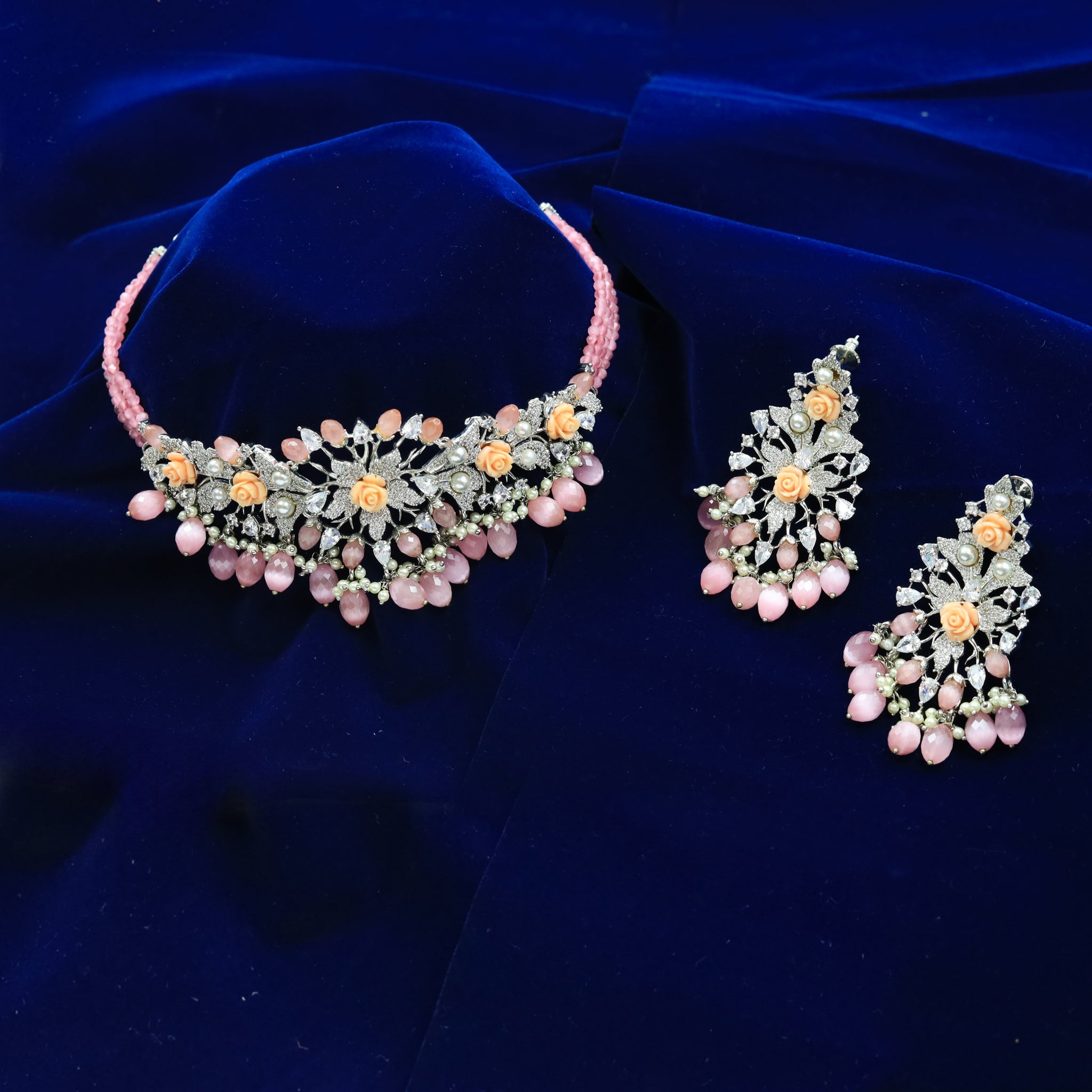 Designer Zircon/AD Choker Set 18486-5668