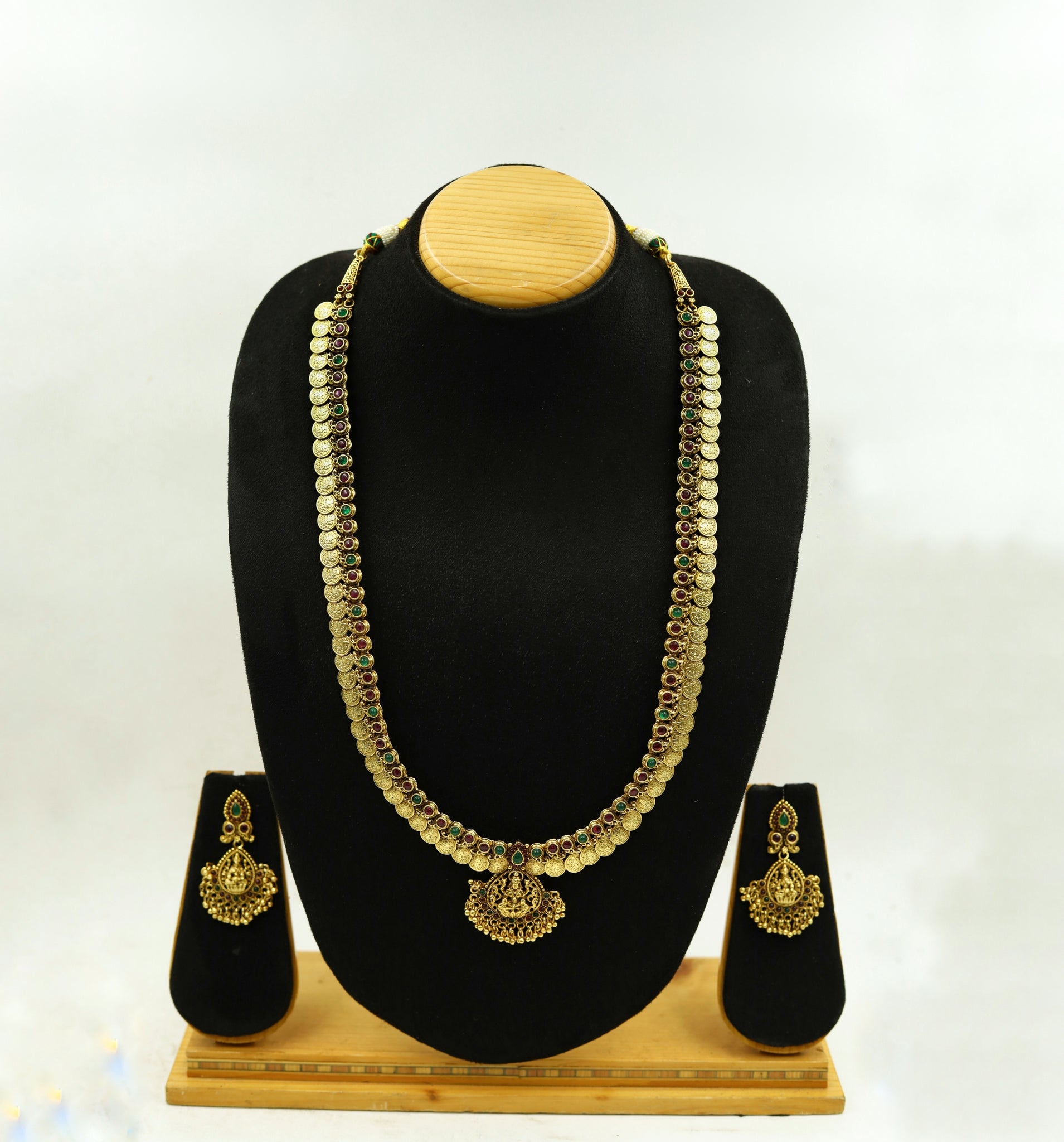 Long Neck Temple Necklace Set 15540-28