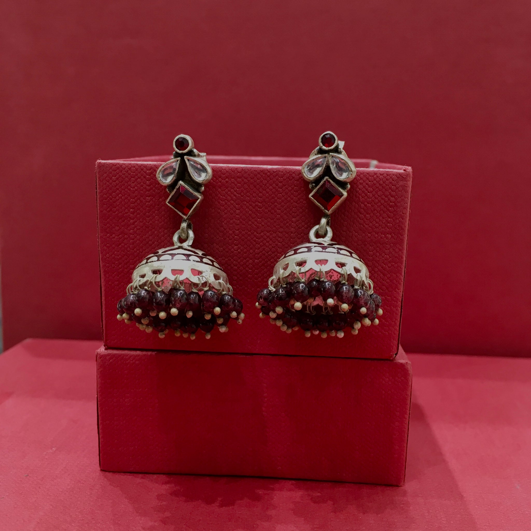 Multi Silver Earring - Dazzles Jewellery