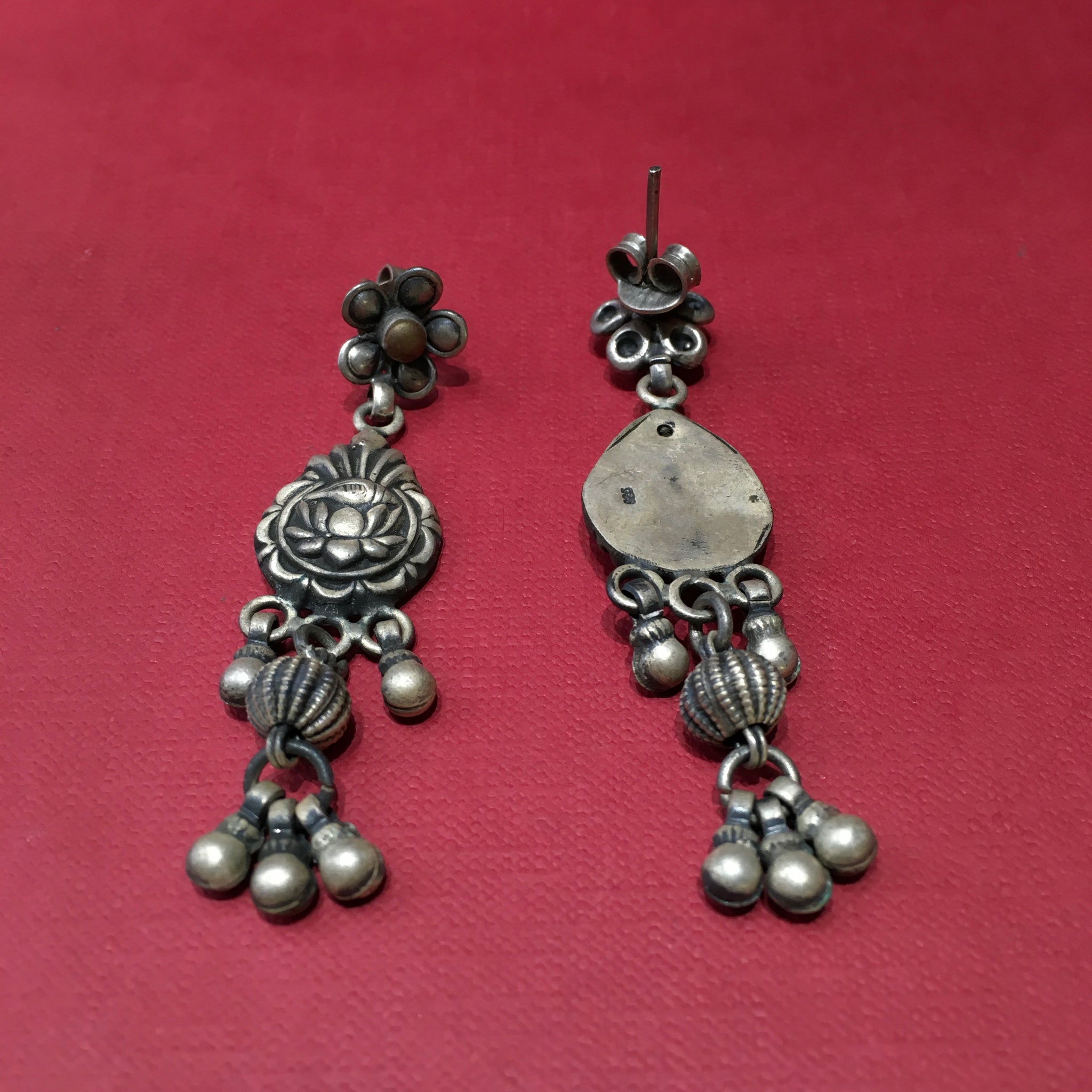 Black Silver Earring - Dazzles Jewellery