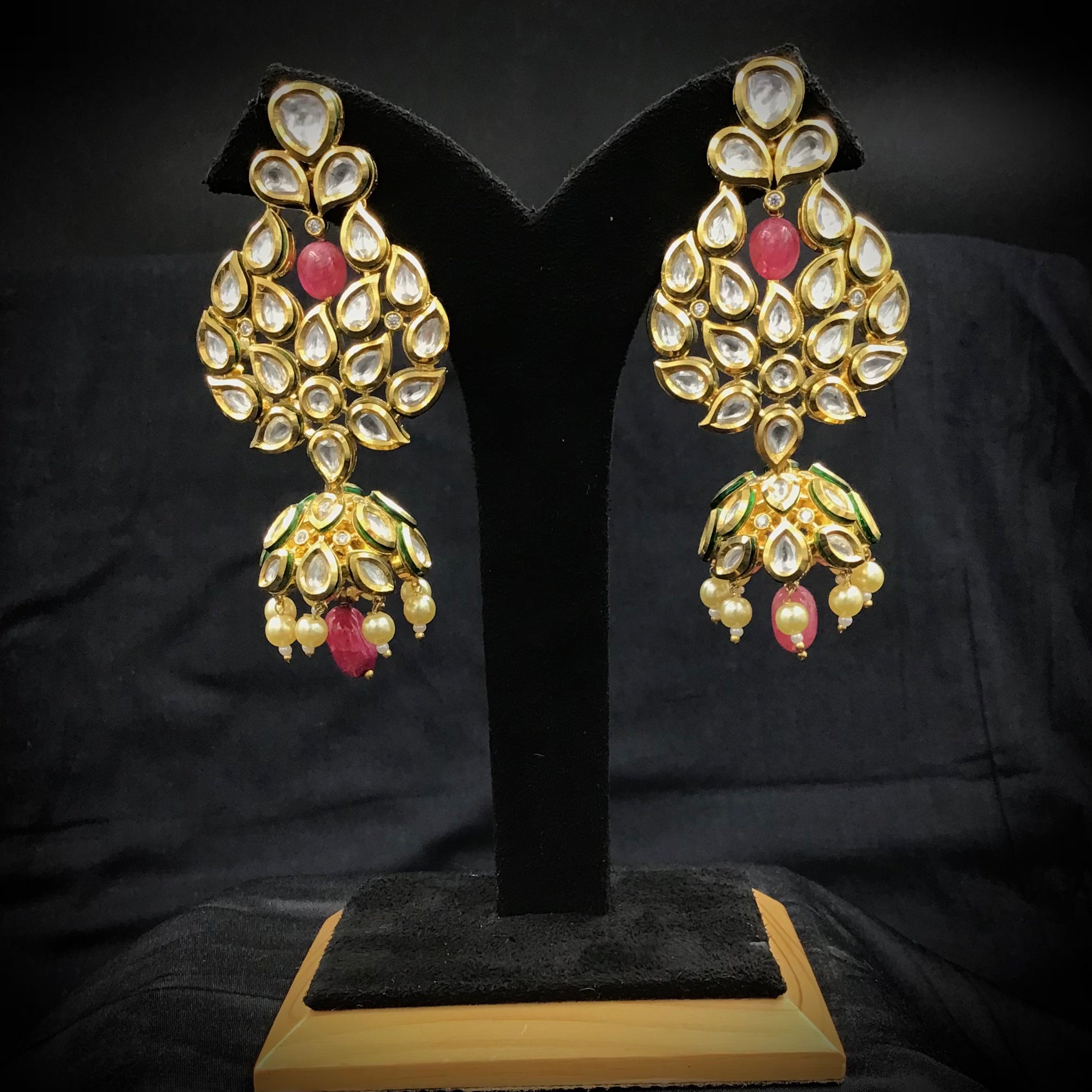 Jhumki Kundan Earring 8757-100 - Dazzles Jewellery