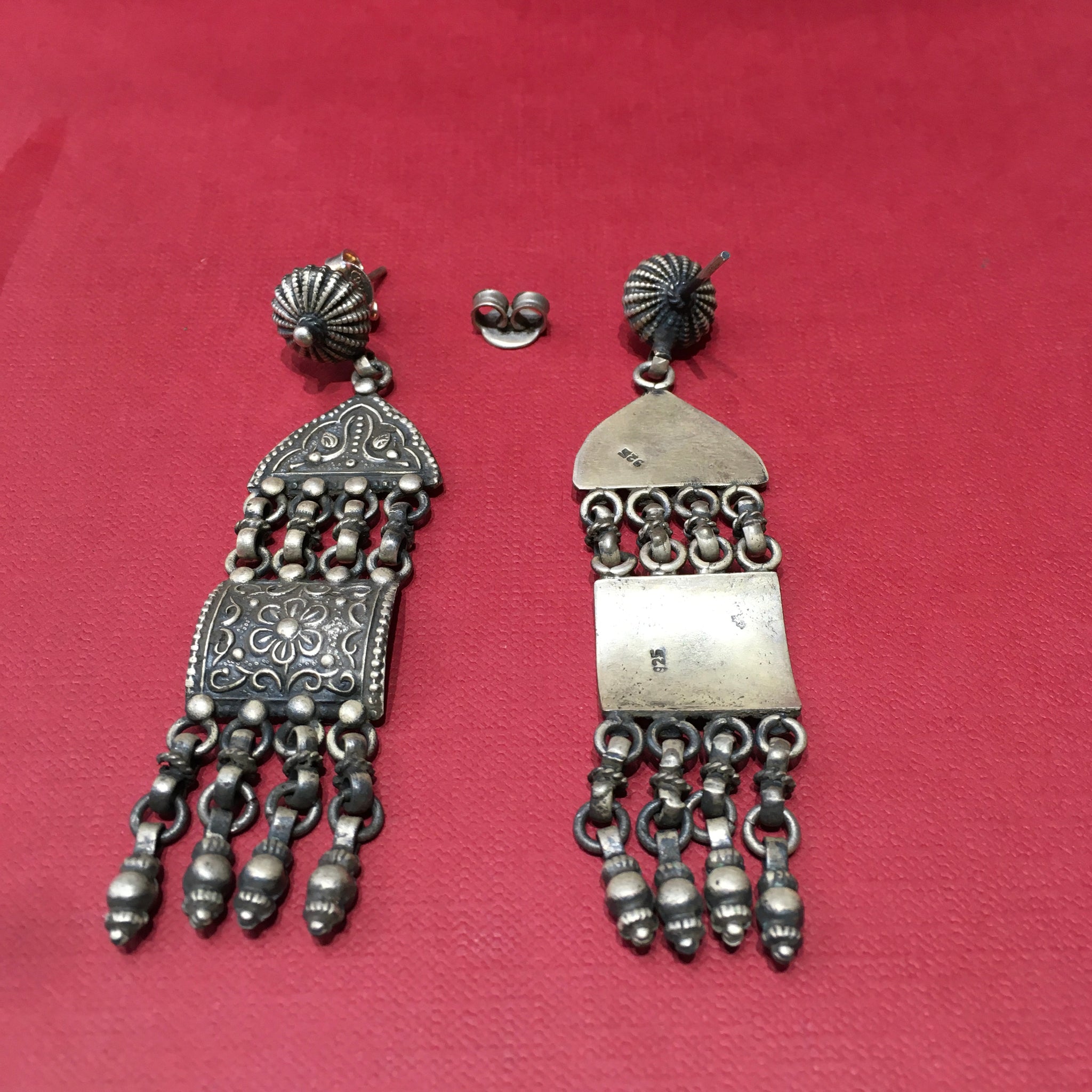 Black Silver Earring - Dazzles Jewellery