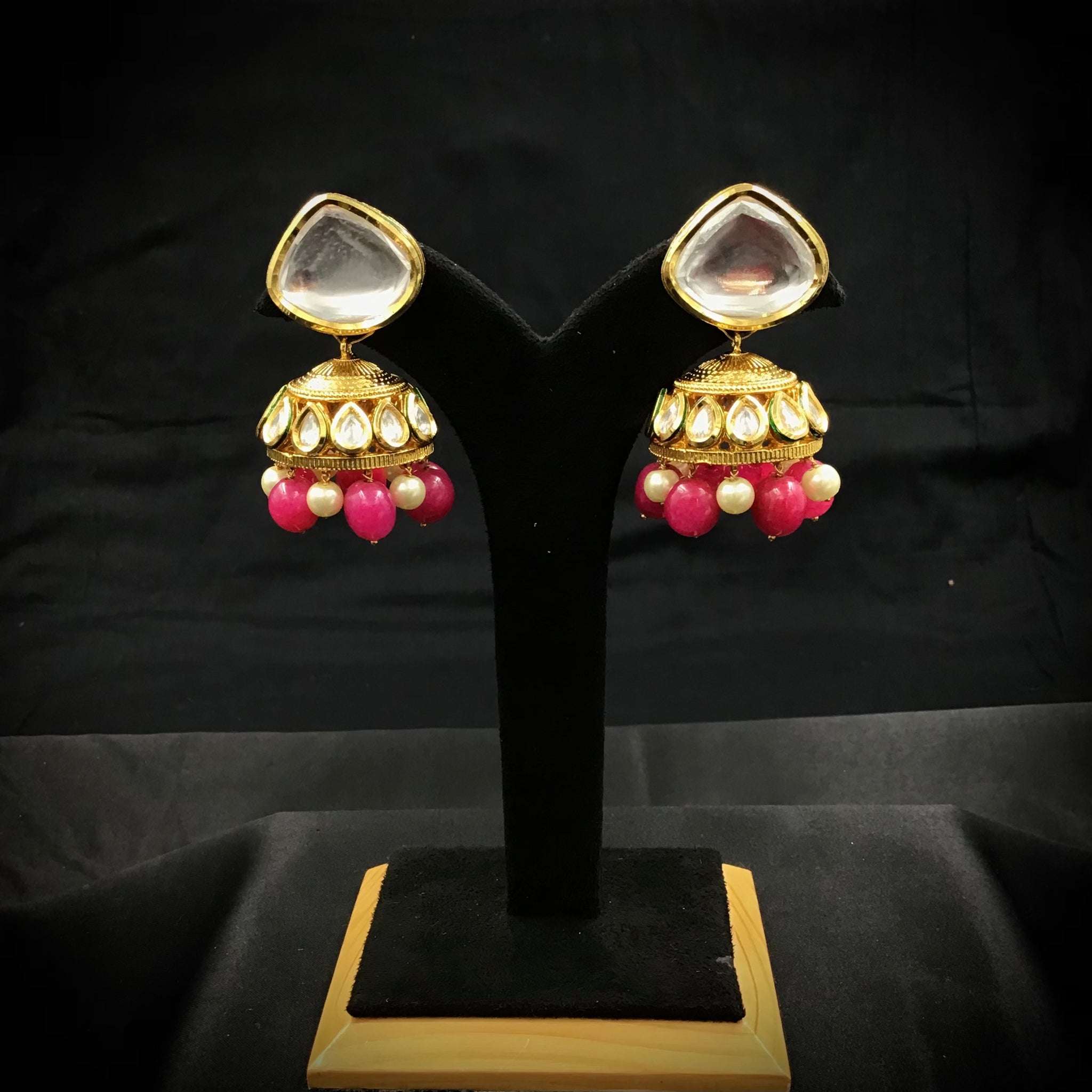 Jhumki Kundan Earring 8766-100 - Dazzles Jewellery