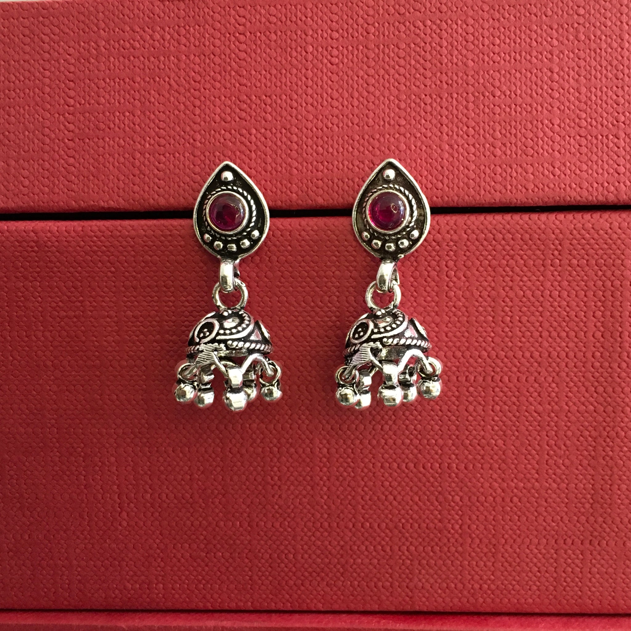 Pure 925 Hallmarked Earring Jhumki 8110-22 - Dazzles Jewellery