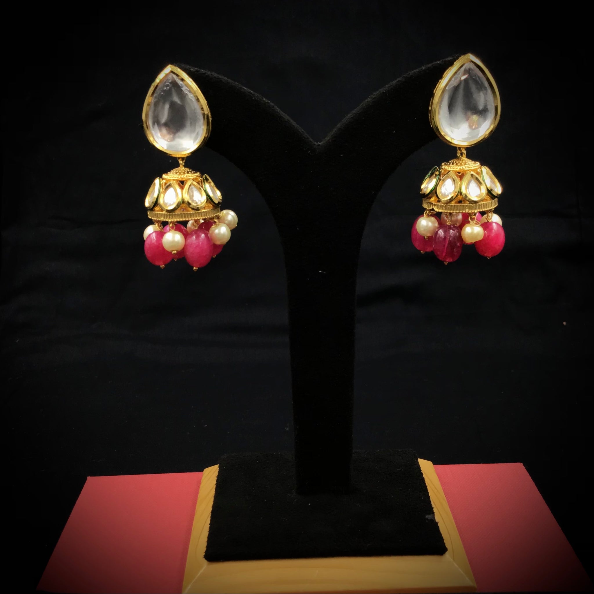 Jhumki Kundan Earring 8782-100 - Dazzles Jewellery