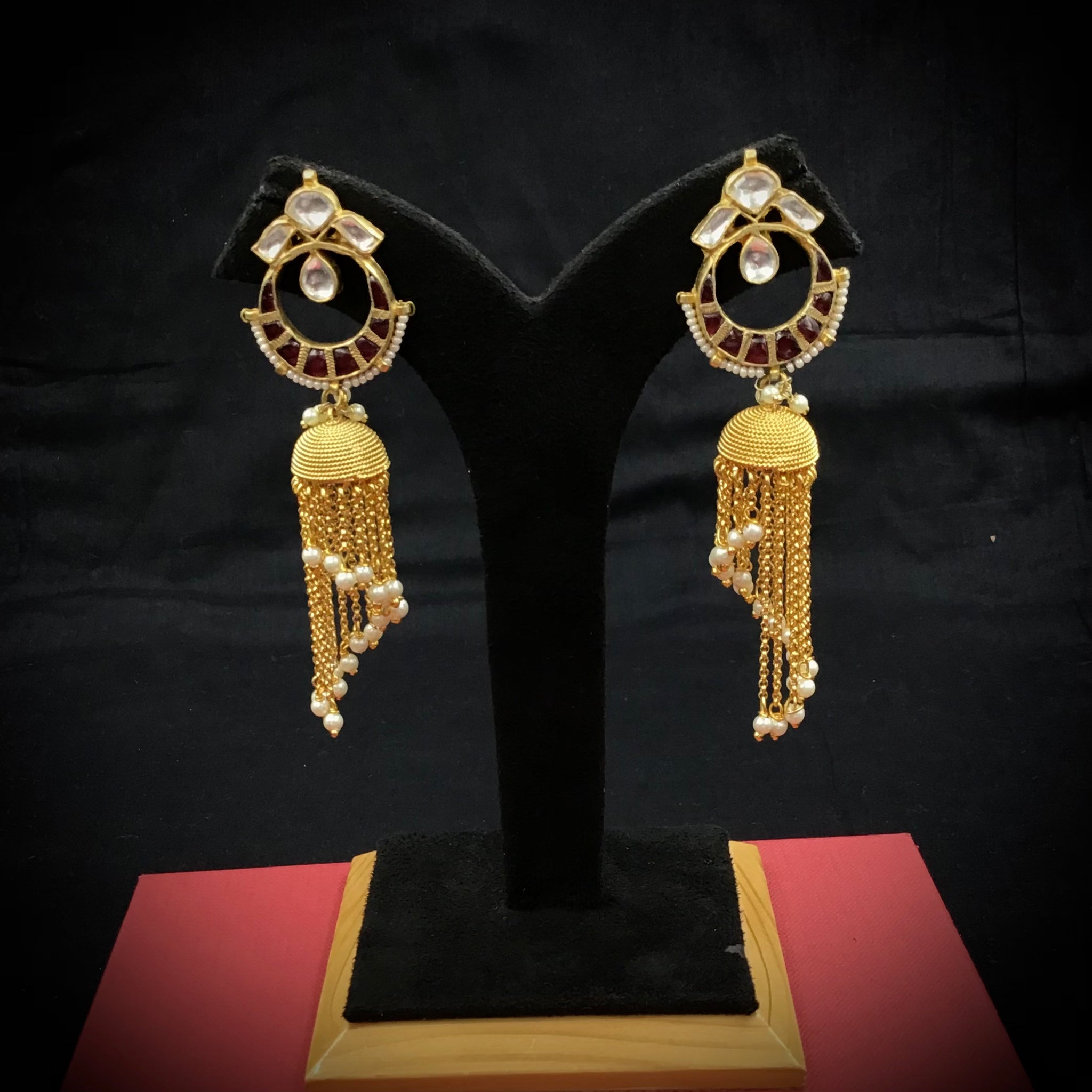 Chandbali Kundan Earring 8765-100 - Dazzles Jewellery