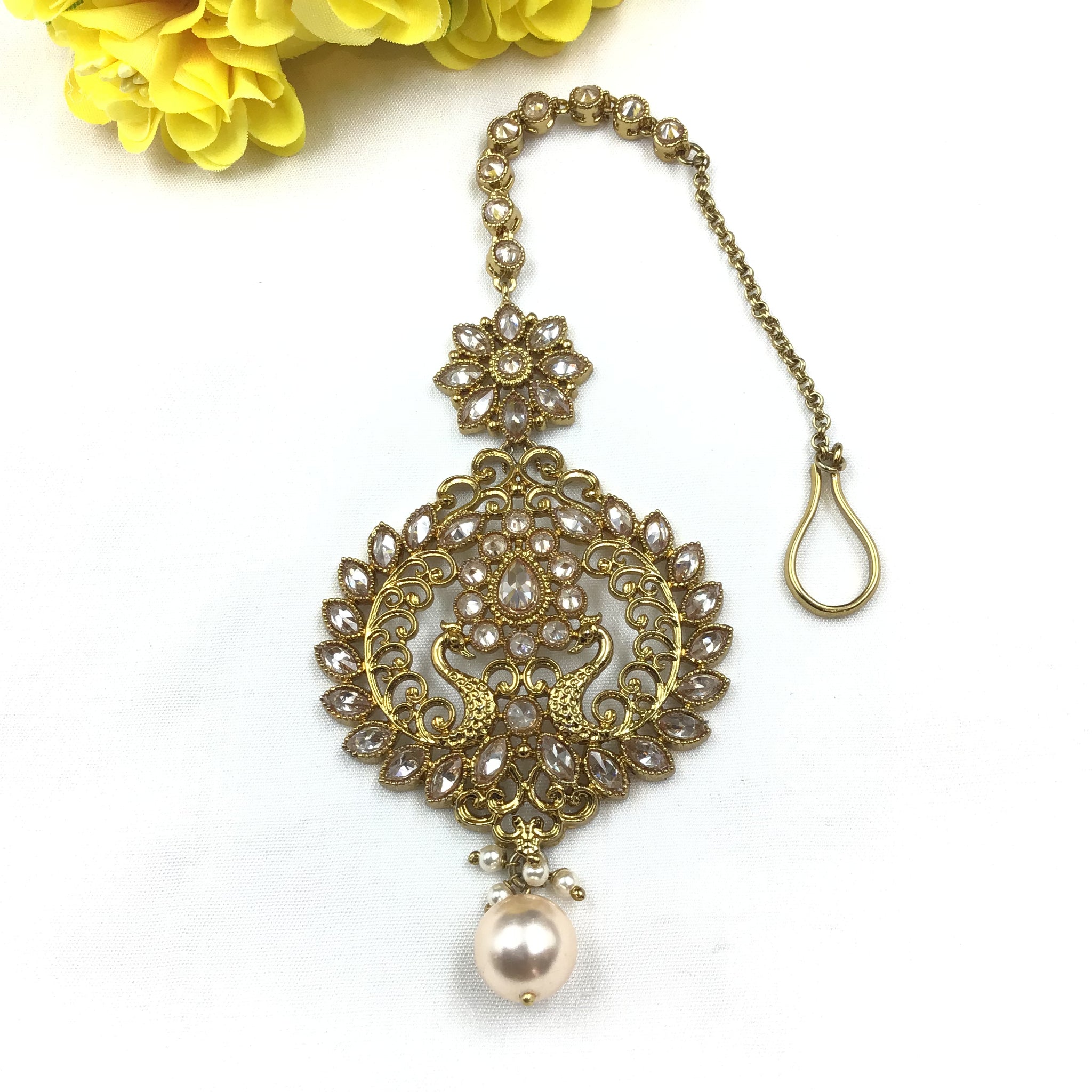 Antique Maang Tikka 6893-0098 - Dazzles Jewellery