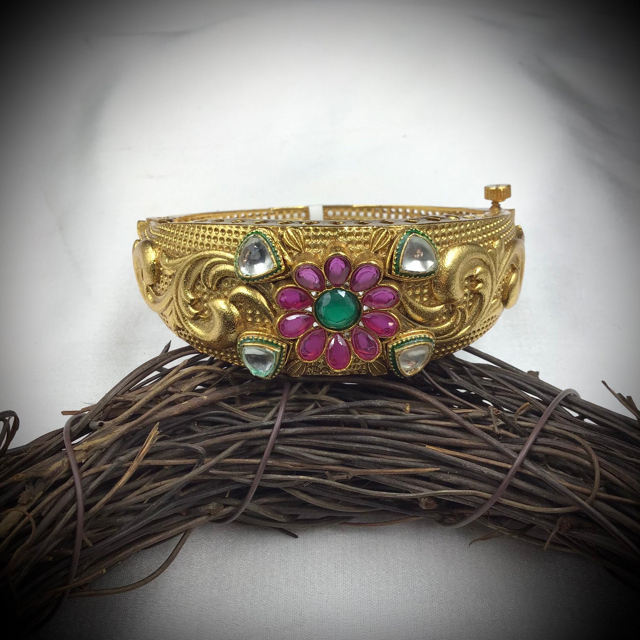 Ruby Green Bracelet 4483-8548 - Dazzles Jewellery