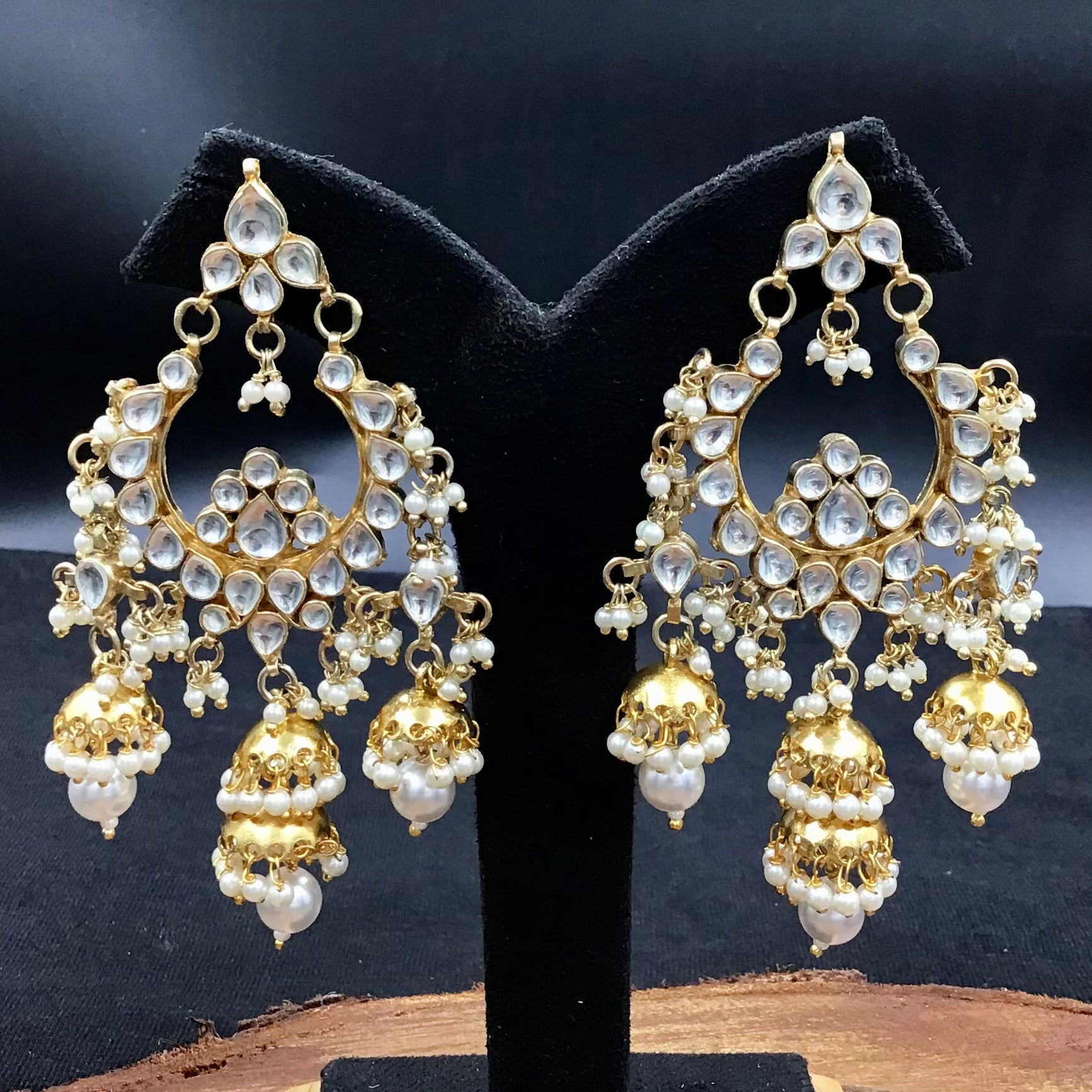 Chandbali Kundan Earring 8748-100 - Dazzles Jewellery