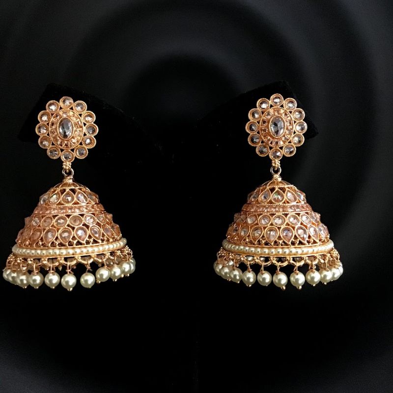 Rose Gold Gold Look Earring 10759-6458 - Dazzles Jewellery