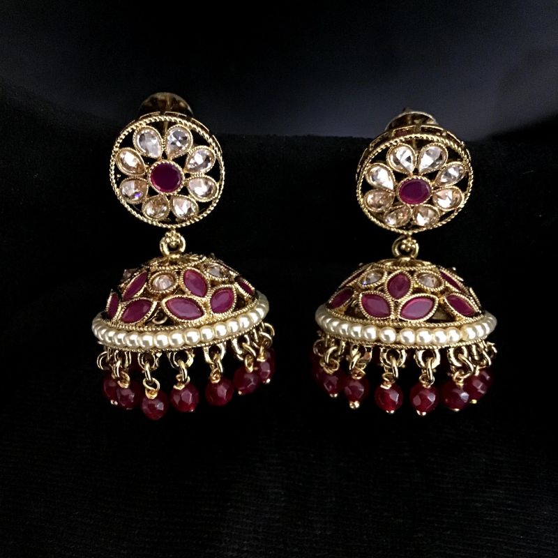 Ruby Antique Earrings - Dazzles Jewellery