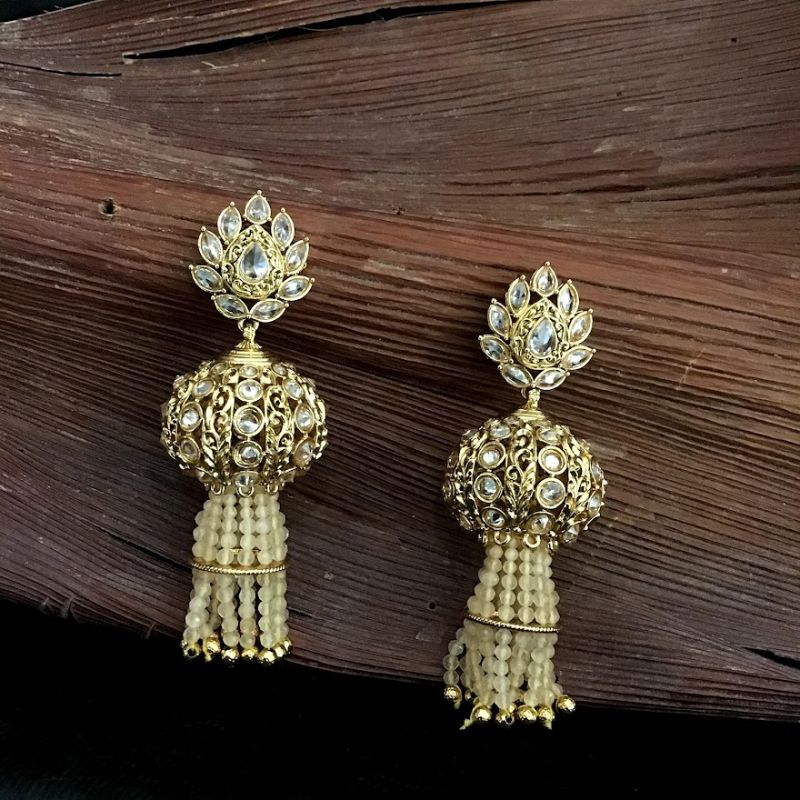 Peach Gold Look Earring 12907-9522 - Dazzles Jewellery