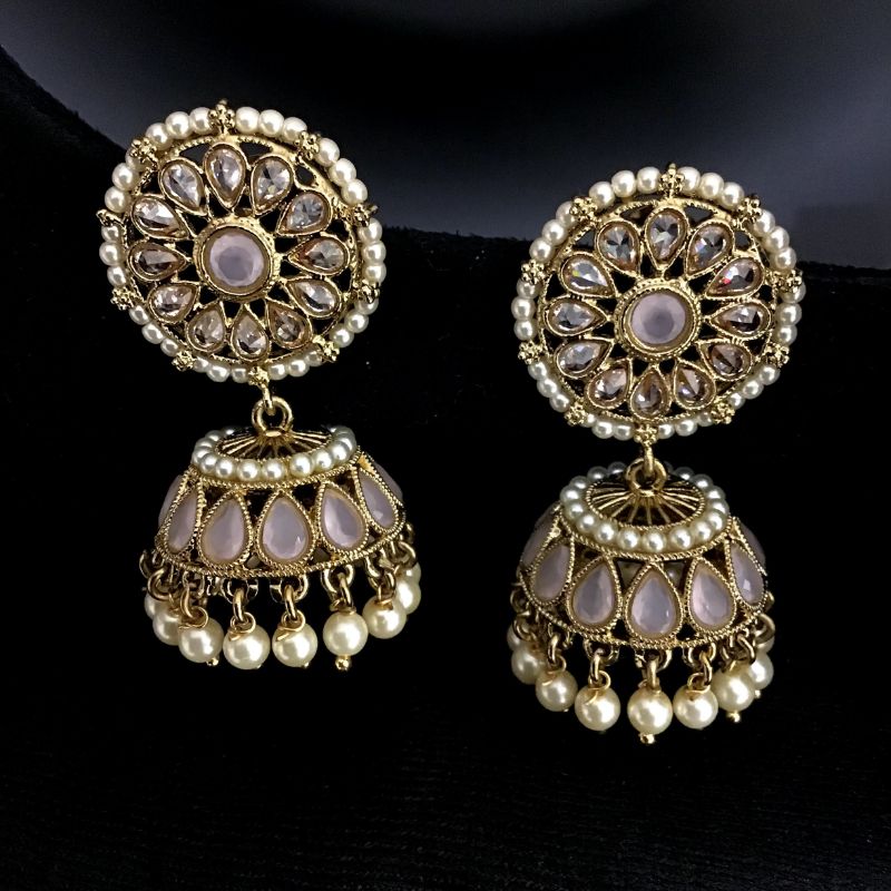 Pink Antique Earrings - Dazzles Jewellery