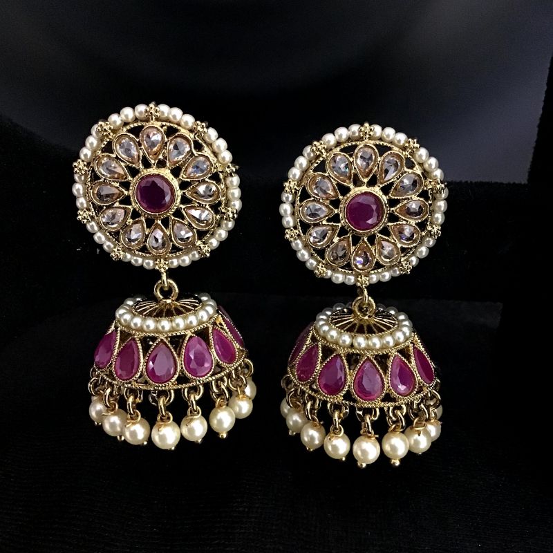 Ruby Antique Earrings - Dazzles Jewellery