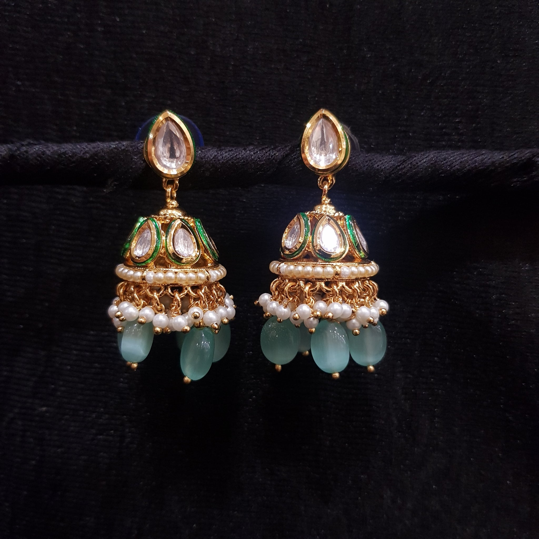 Jhumki Kundan Earring 3997-28 - Dazzles Jewellery