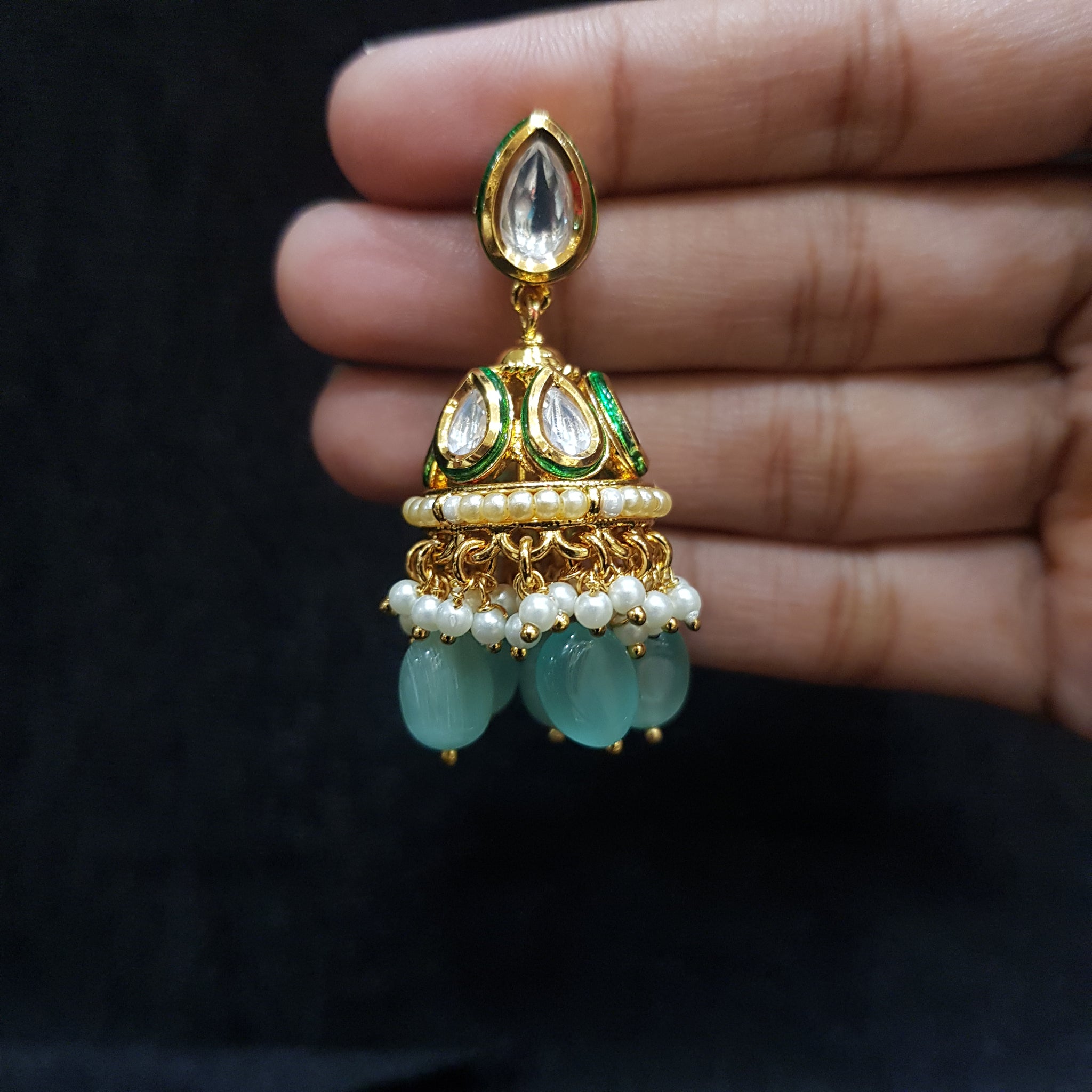 Jhumki Kundan Earring 3997-28 - Dazzles Jewellery