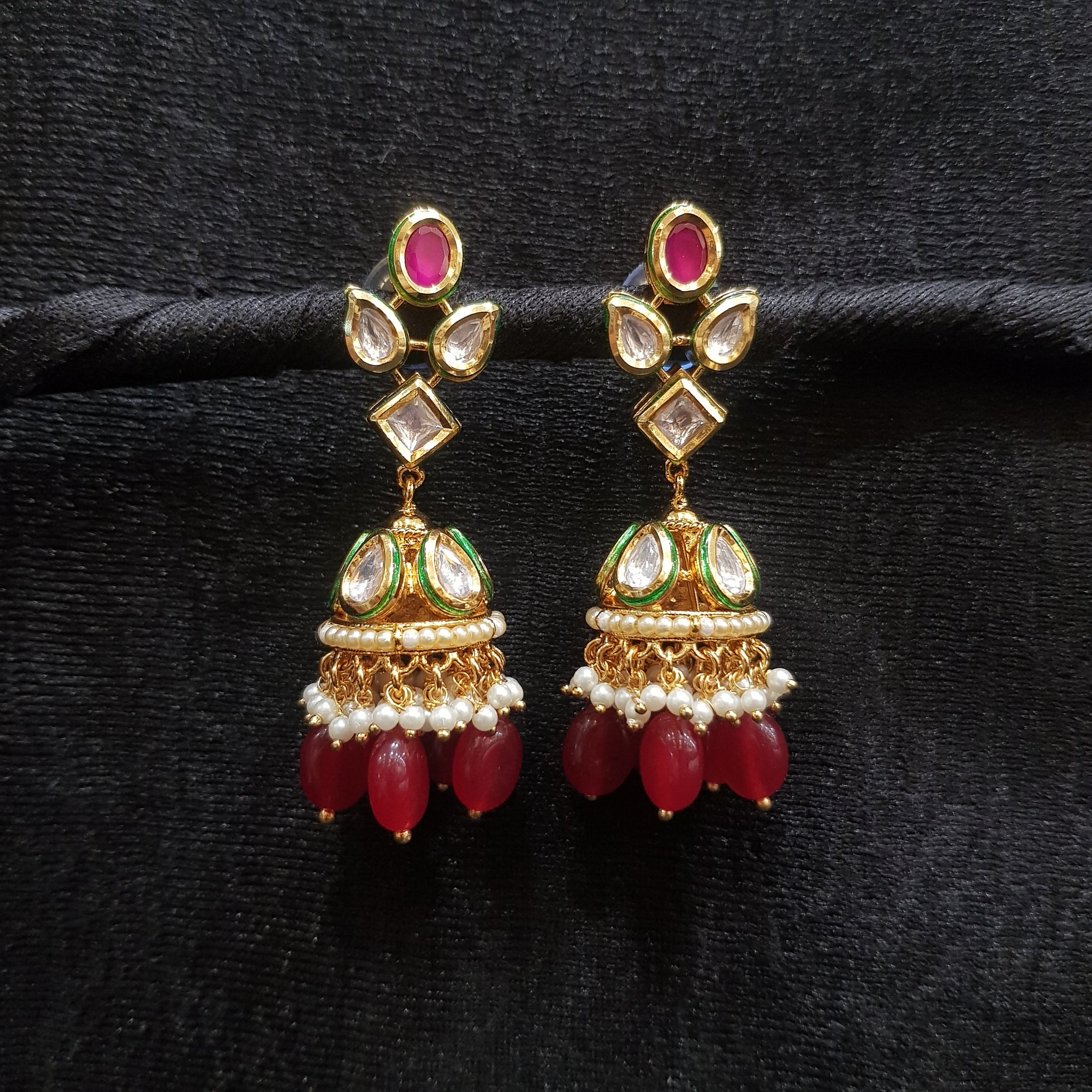 Jhumki Kundan Earring 3998-28 - Dazzles Jewellery