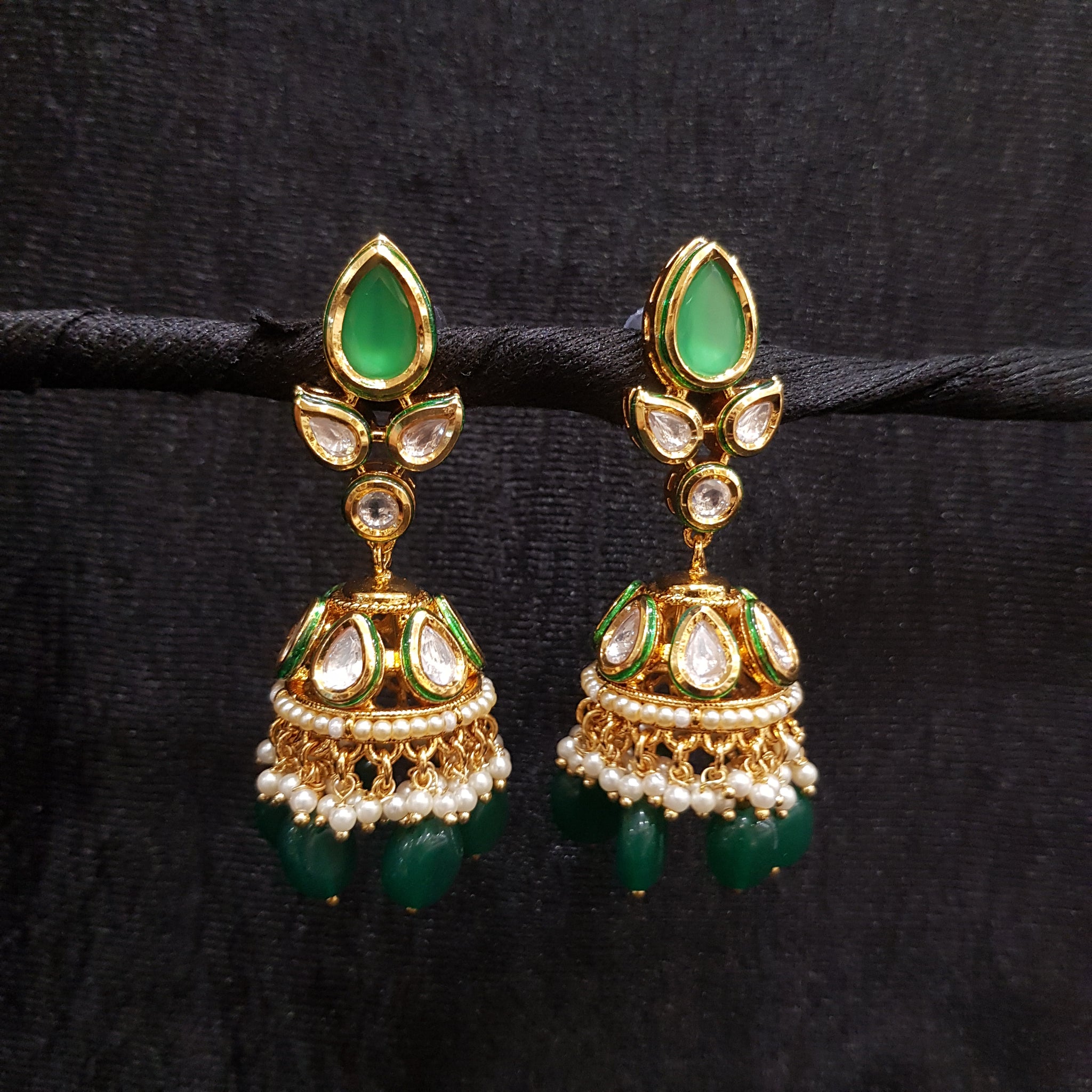 Jhumki Kundan Earring 3995-28 - Dazzles Jewellery