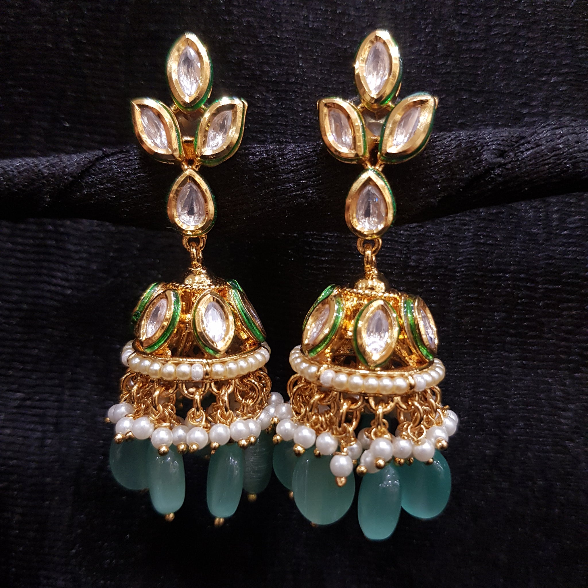 Jhumki Kundan Earring 3996-28 - Dazzles Jewellery