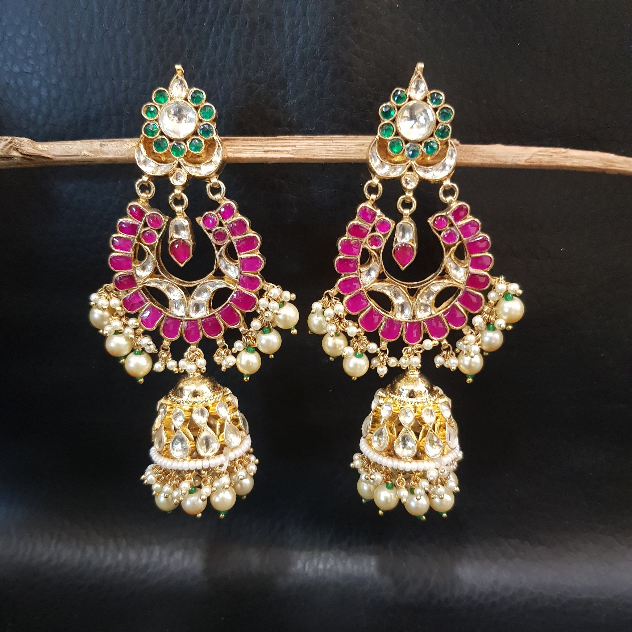 Jhumki Kundan Earring 4319-56 - Dazzles Jewellery