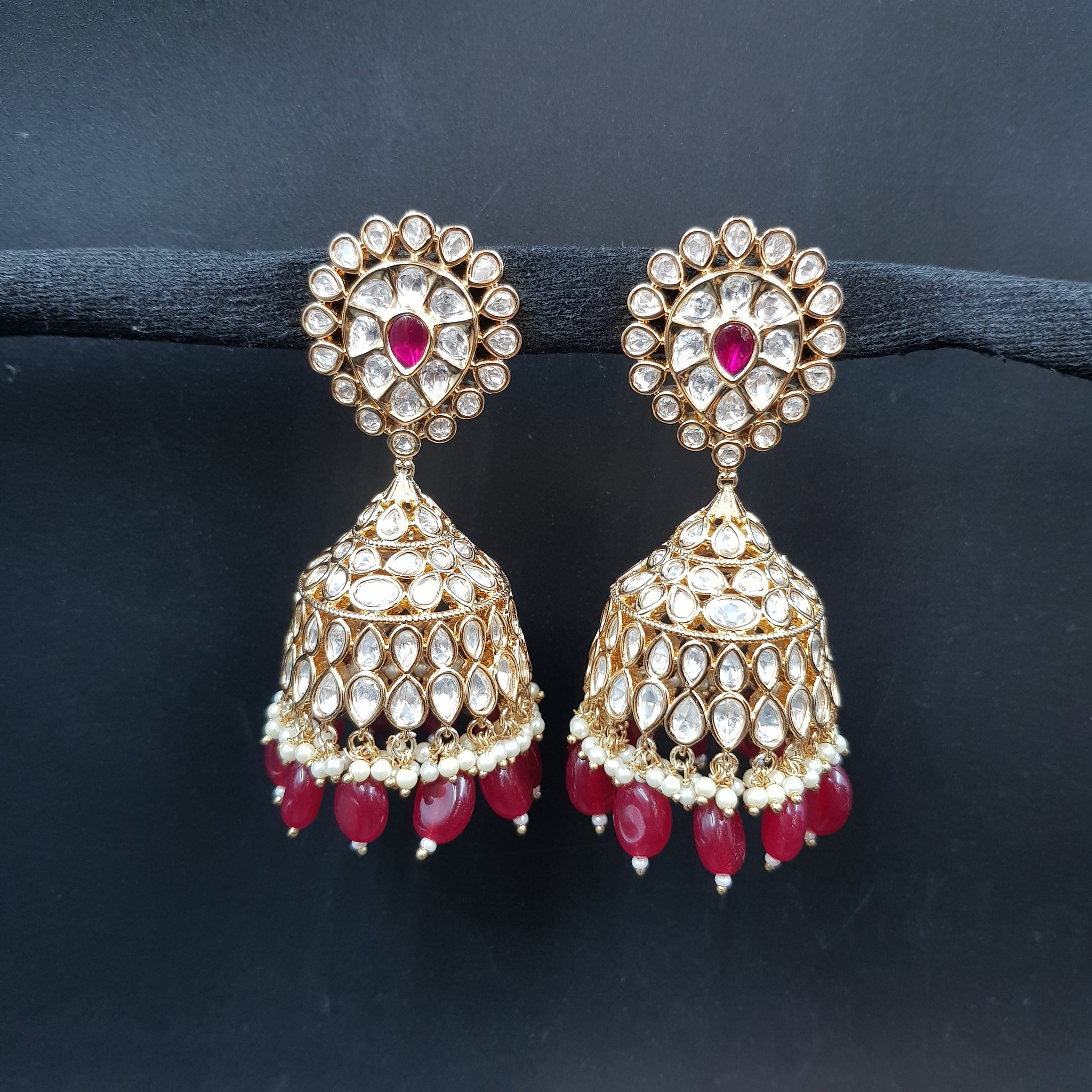 Jhumki Kundan Earring 5245-34 - Dazzles Jewellery