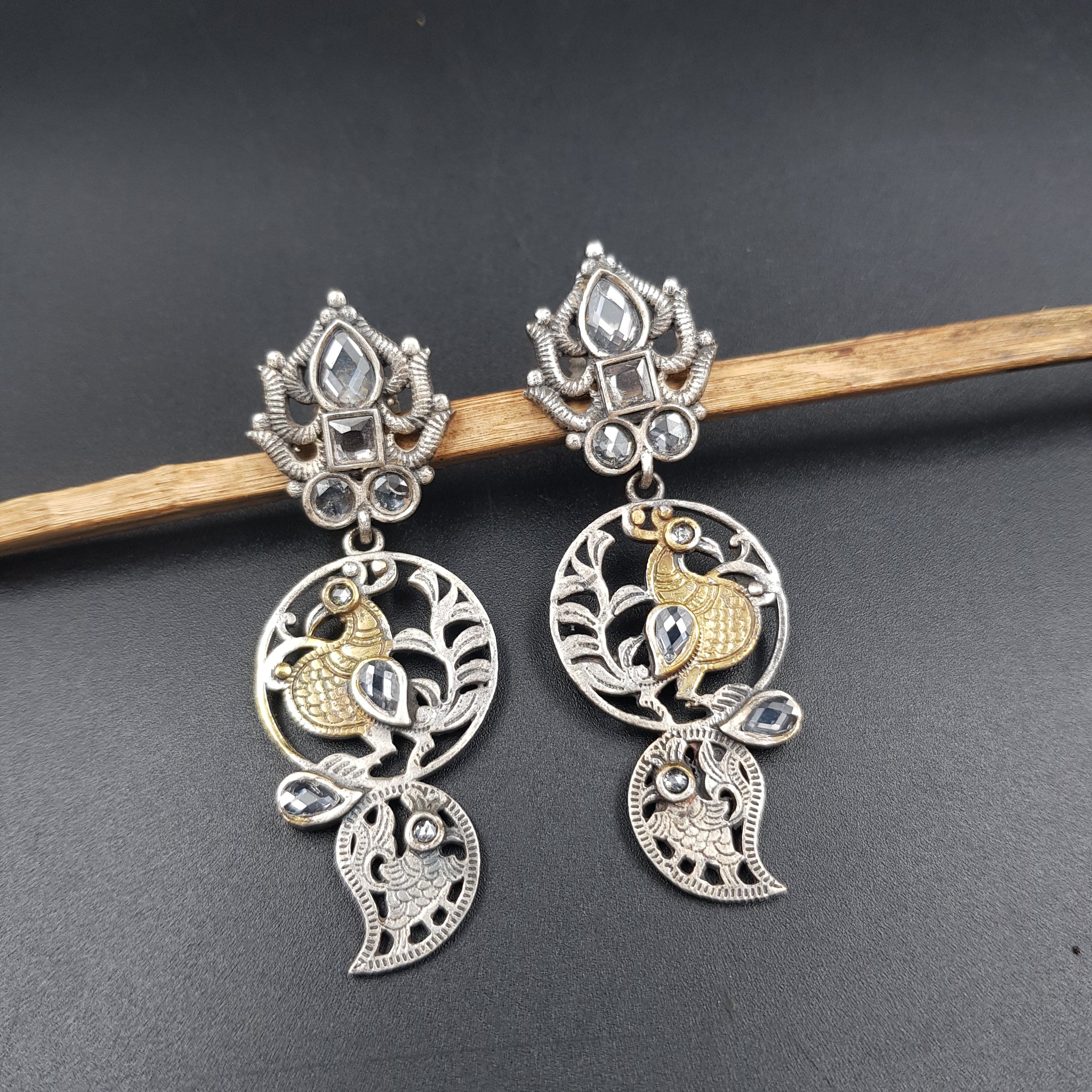 Black Oxidized Earring - Dazzles Jewellery