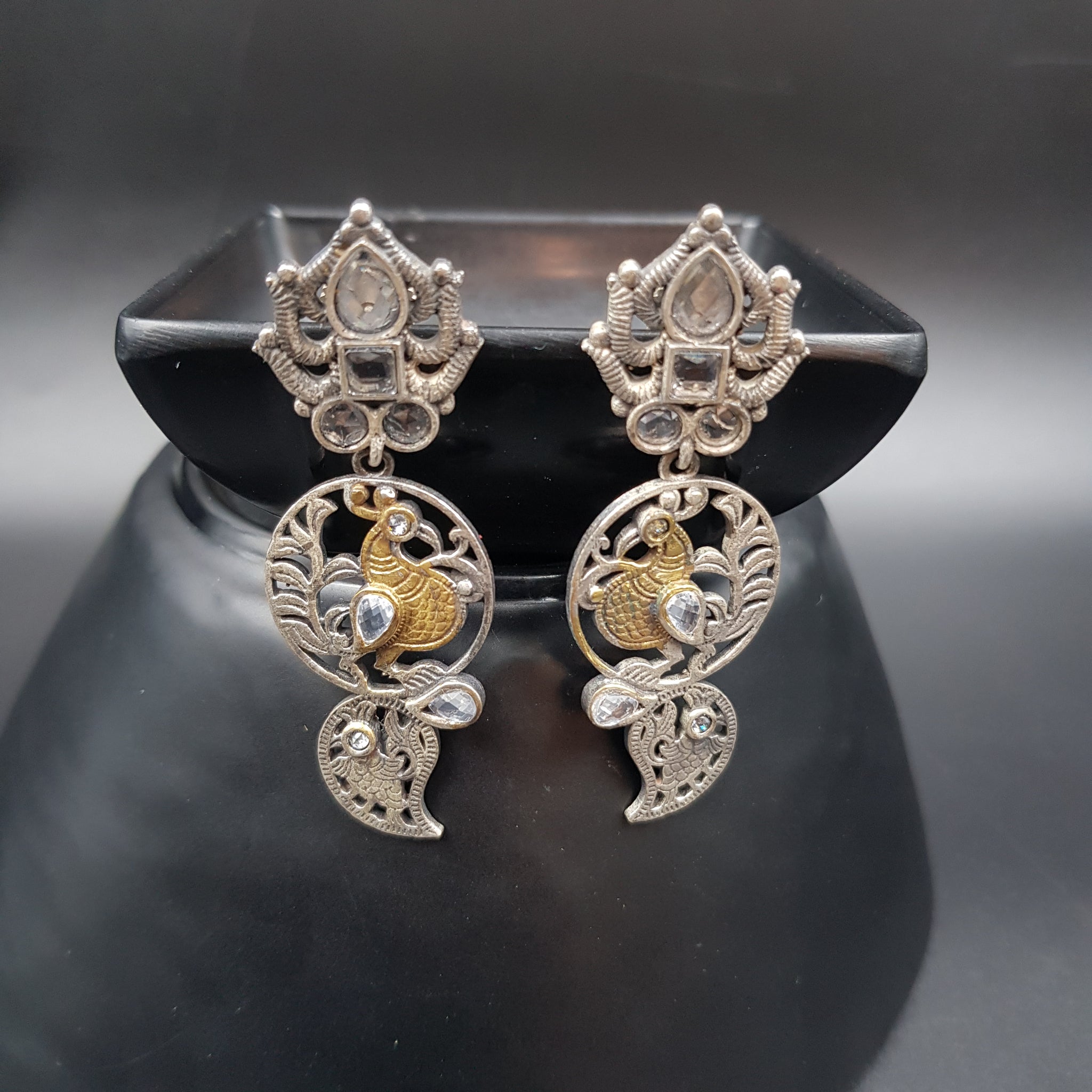 Black Oxidized Earring - Dazzles Jewellery