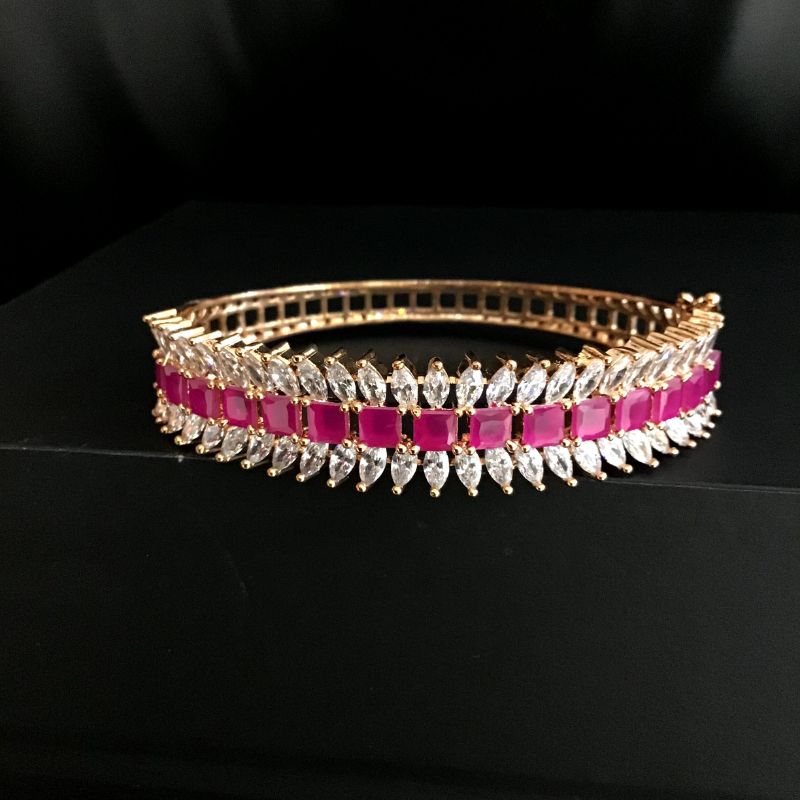 Zircon/AD Ruby Bracelet - Dazzles Jewellery