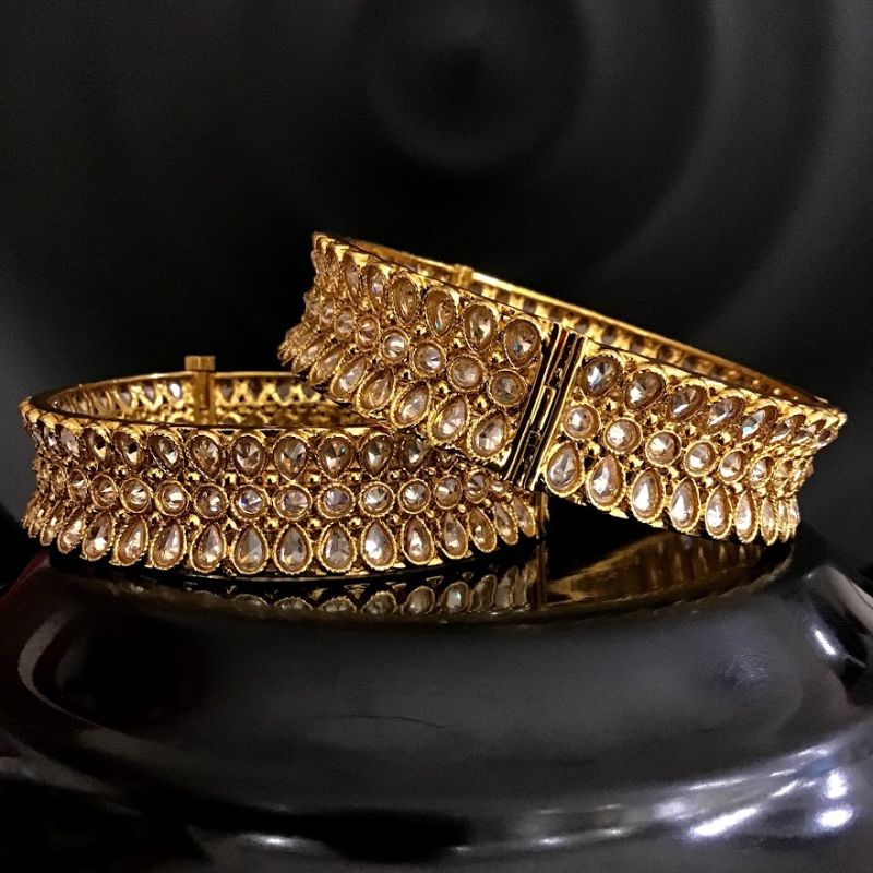 Gold Look Bangles/Kada 4116-36384 - Dazzles Jewellery