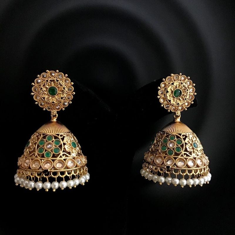 Green Gold Look Earring 5056-9121 - Dazzles Jewellery